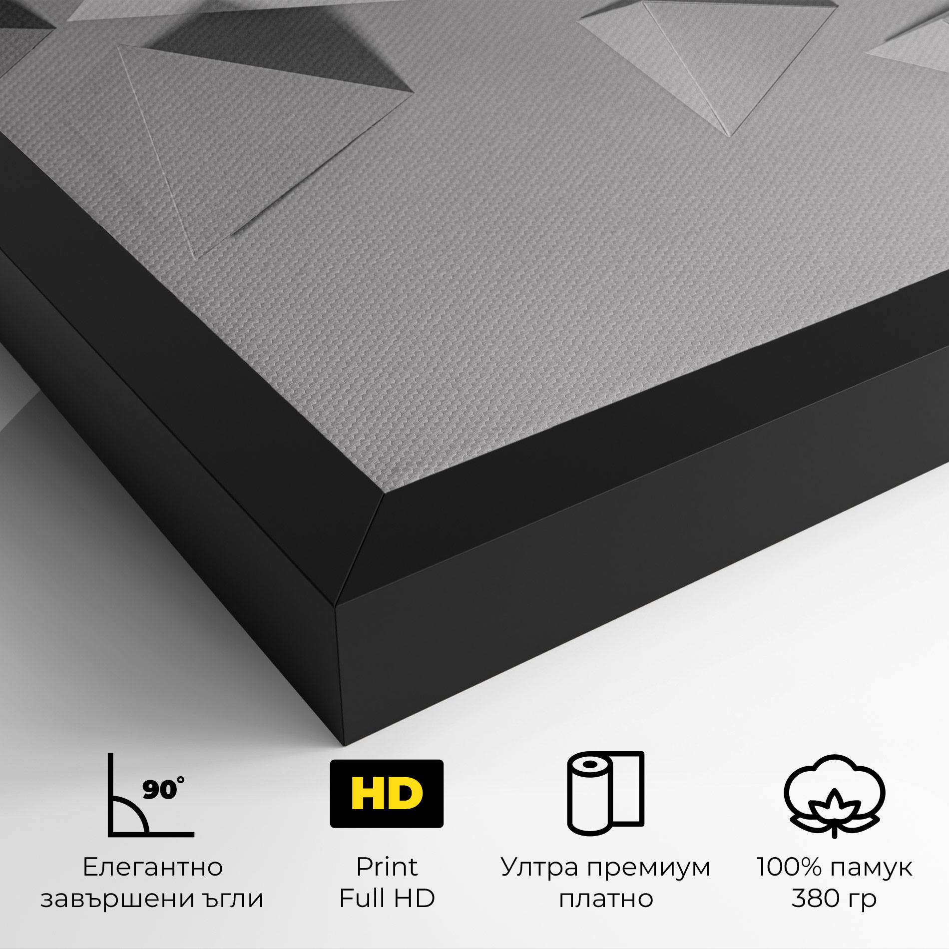 Картина на платно 3d White Triangle mockup 4