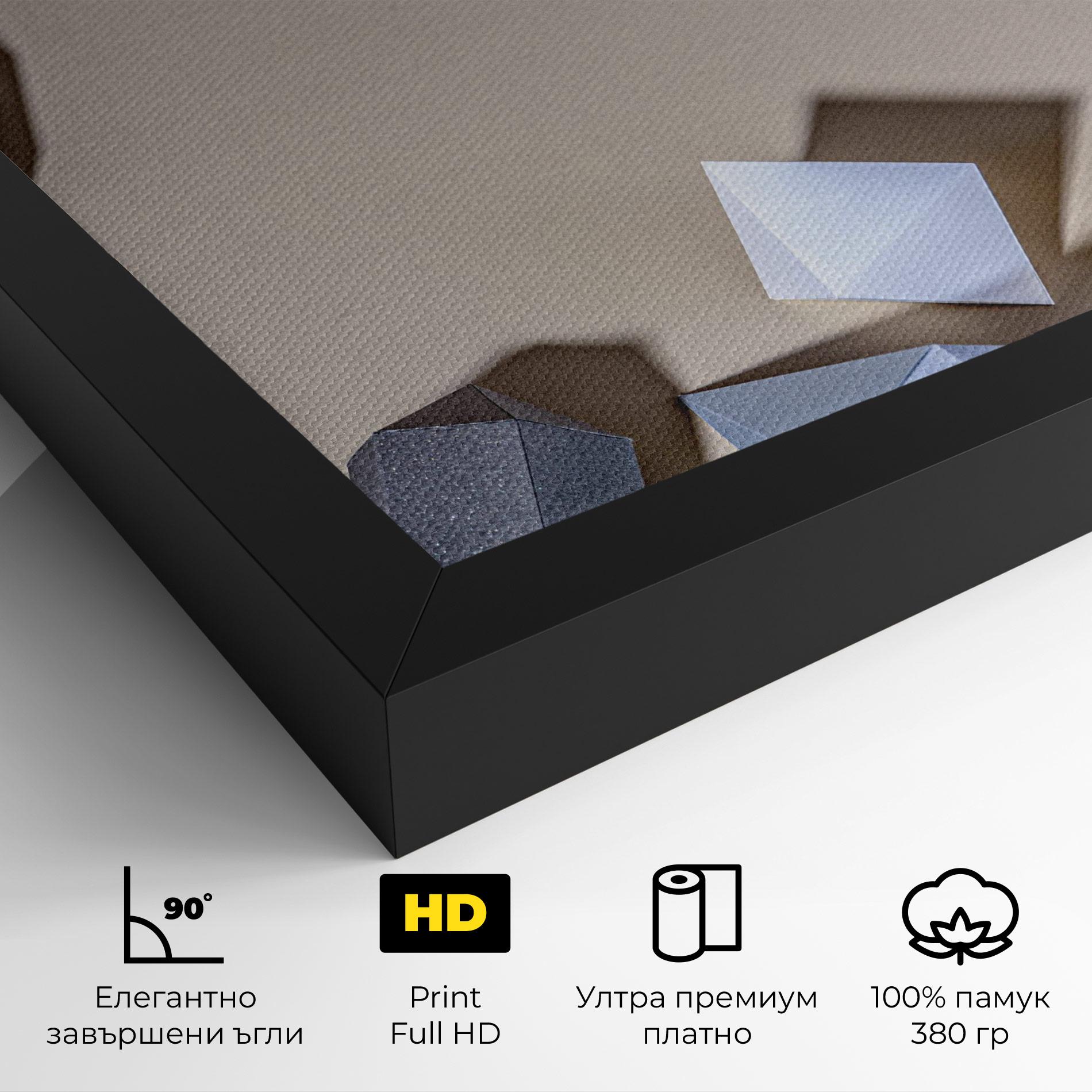 Картина на платно Geometric 3d Shapes mockup 4