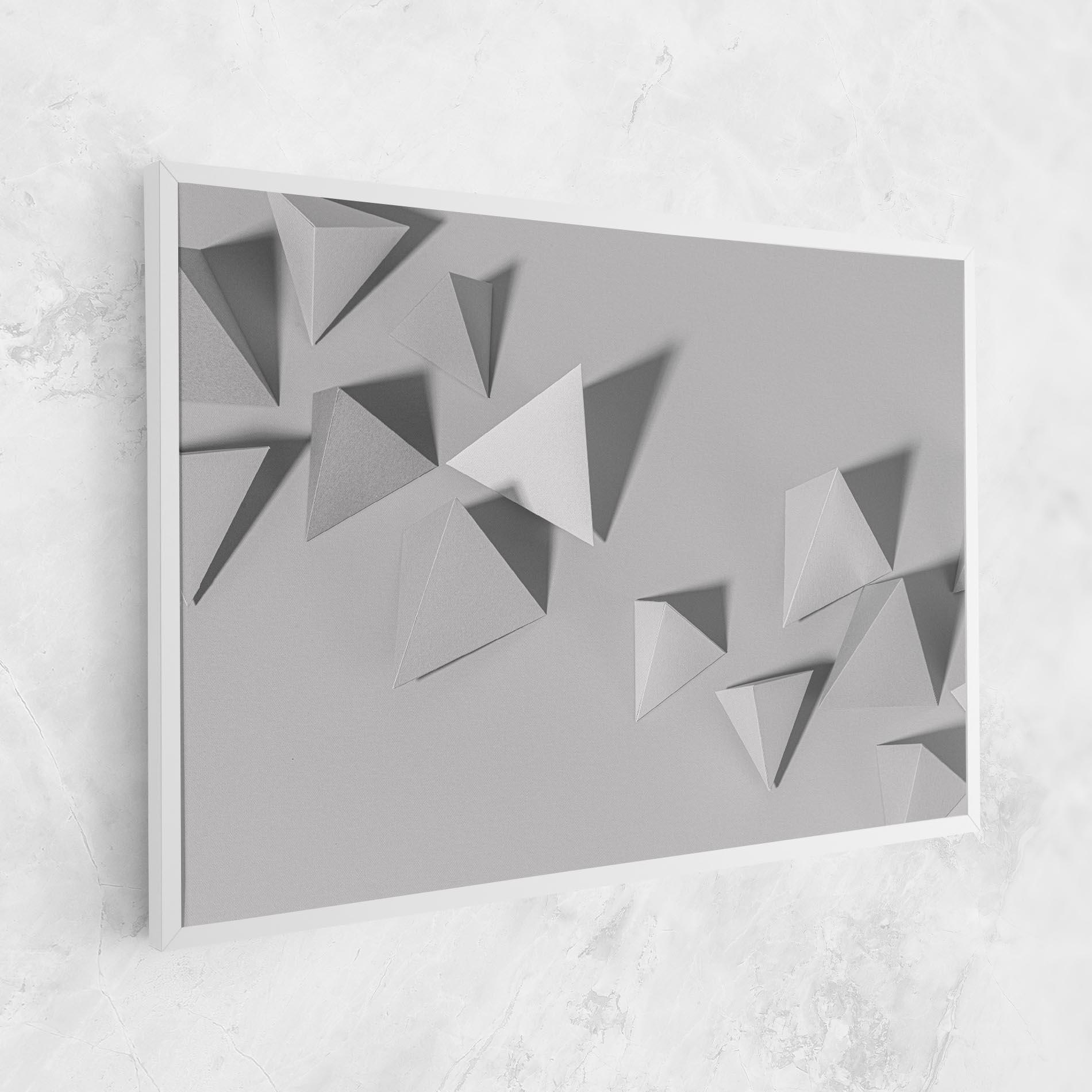 Картина на платно 3d White Triangle mockup 1
