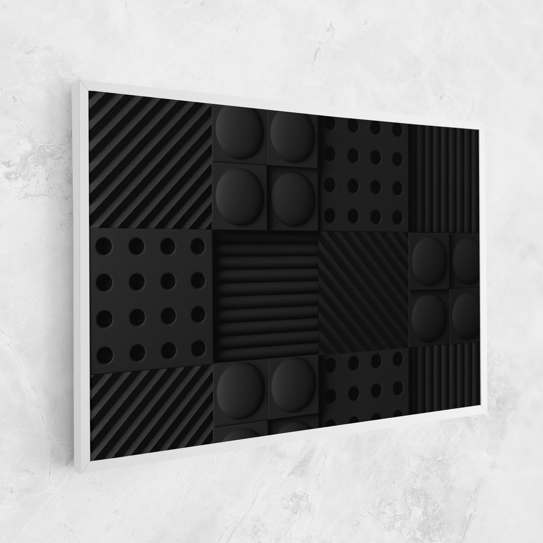 Картина на платно Black Square Circle mockup 1