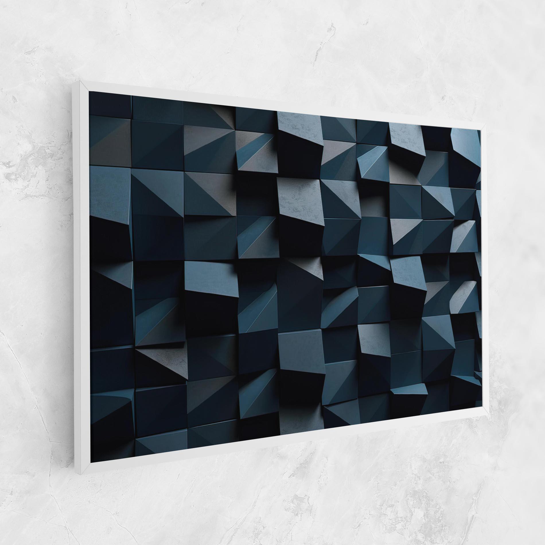 Картина на платно Dark Blue Square mockup 1