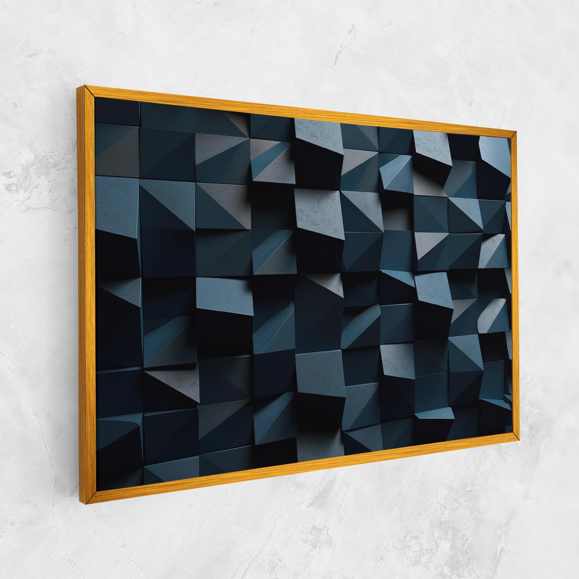 Картина на платно Dark Blue Square mockup 1