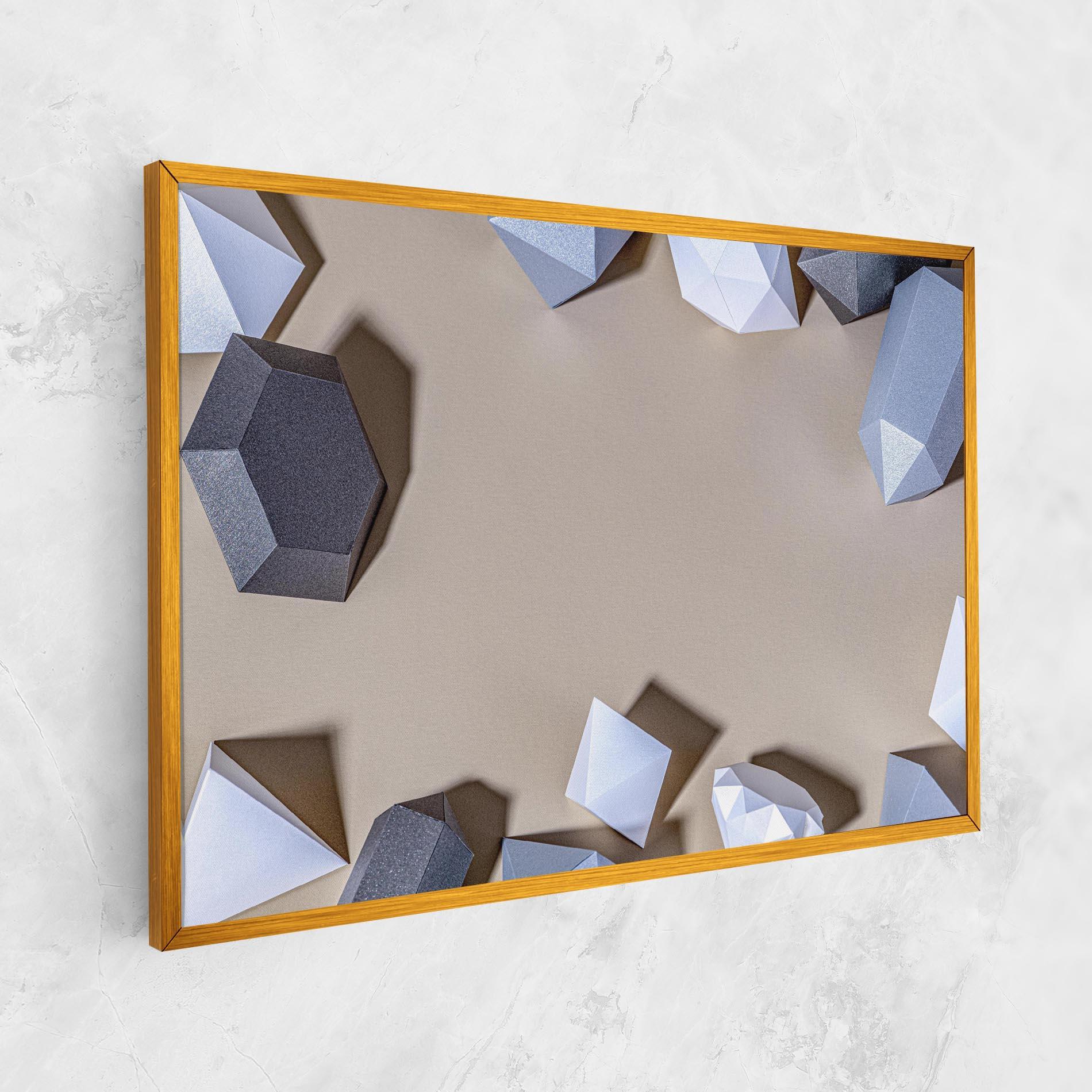 Картина на платно Geometric 3d Shapes mockup 1