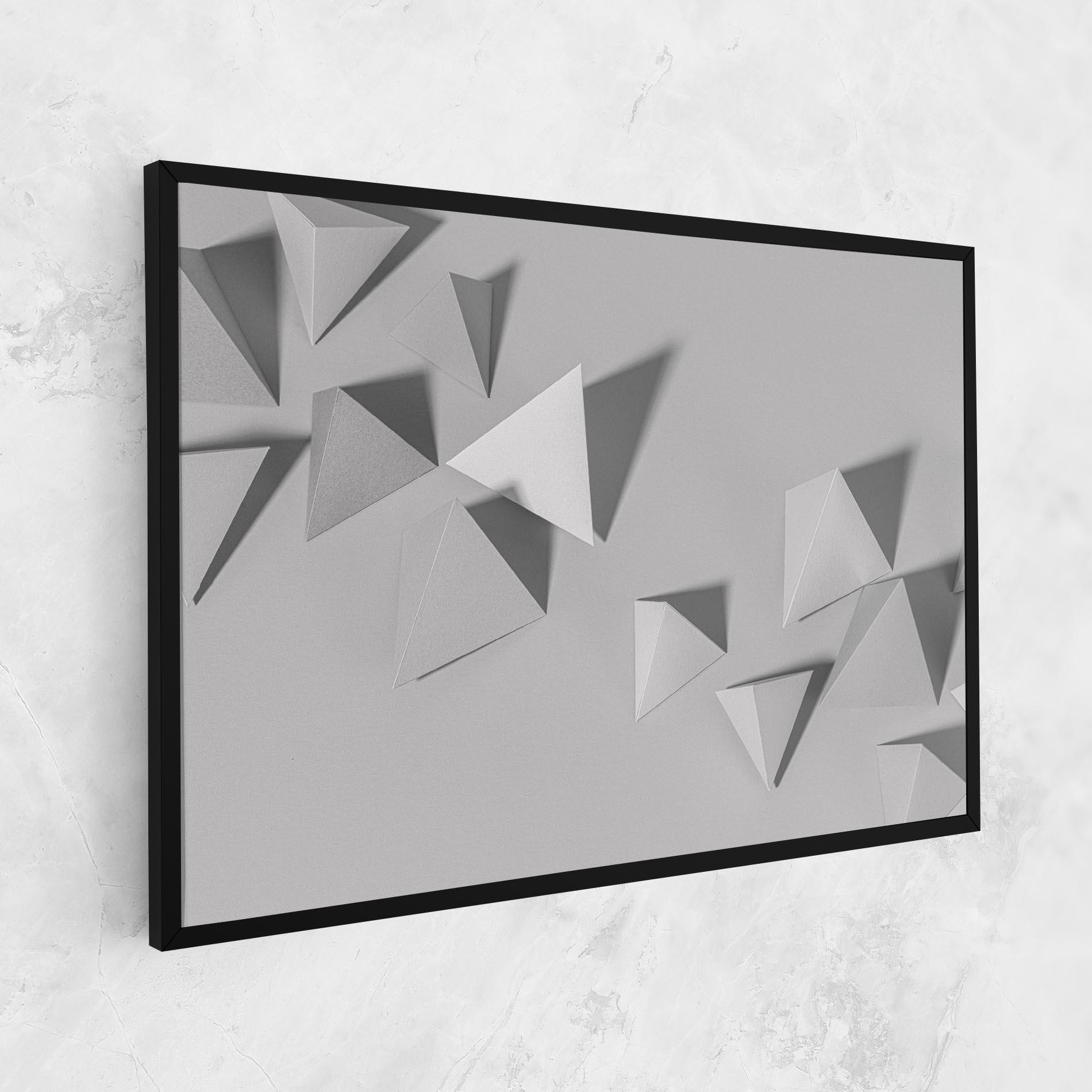 Картина на платно 3d White Triangle mockup 1