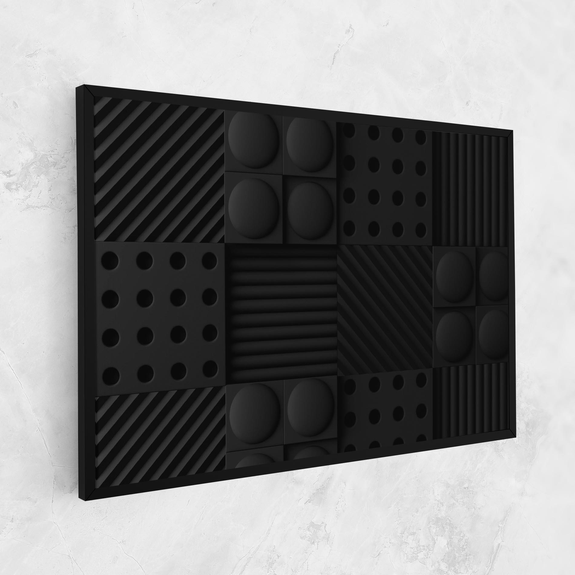Картина на платно Black Square Circle mockup 1