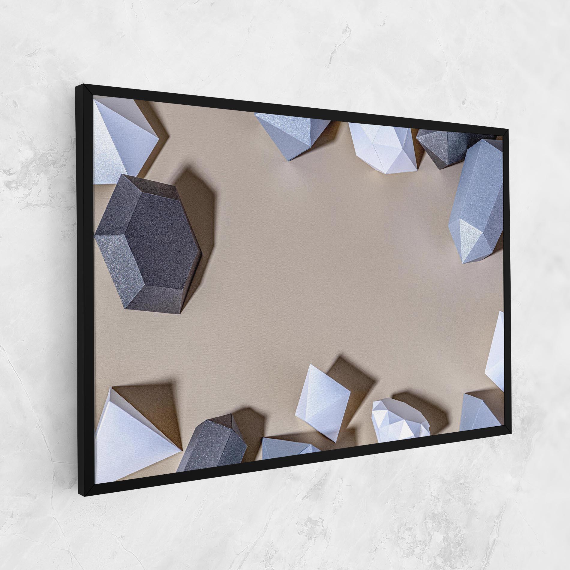 Картина на платно Geometric 3d Shapes mockup 1