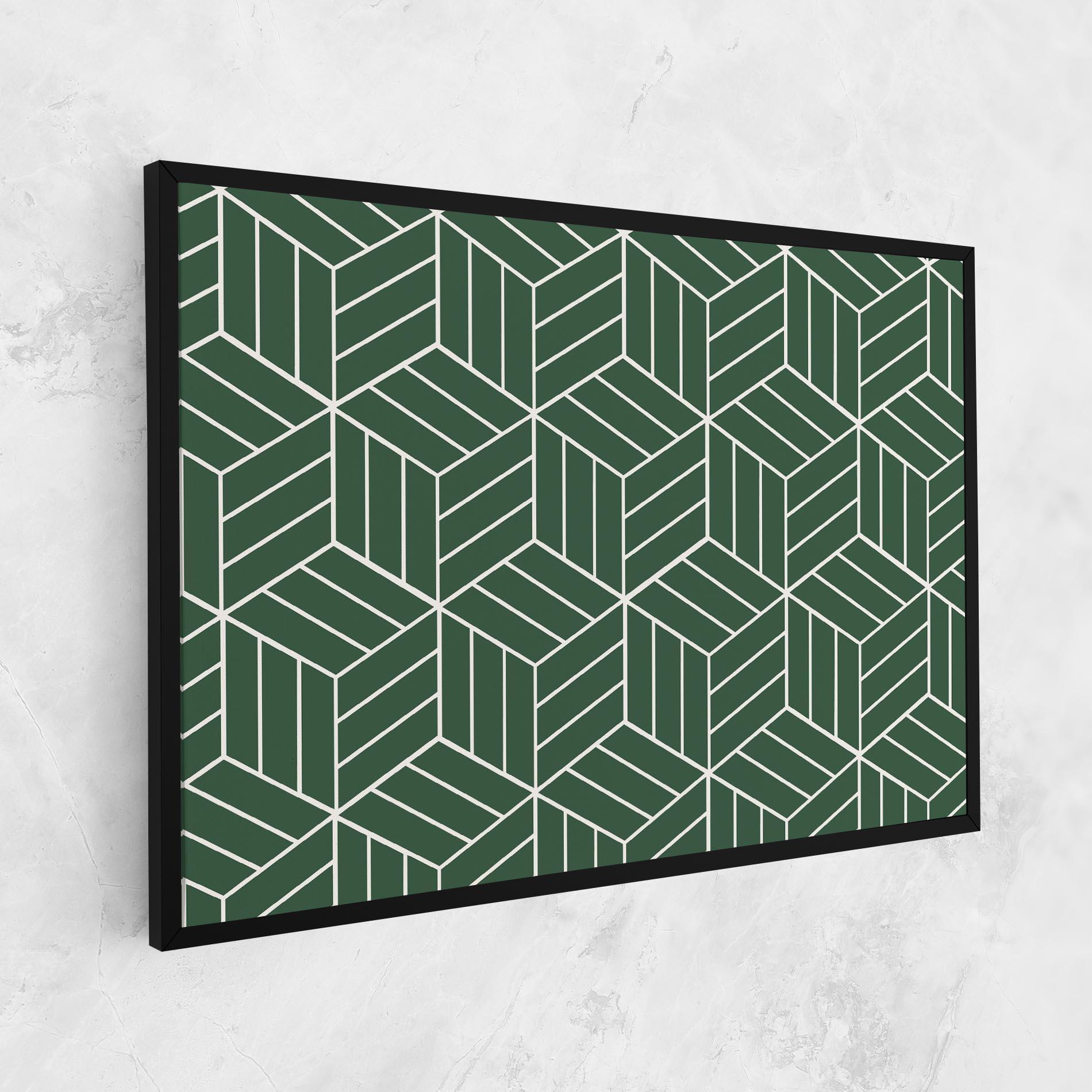 Картина на платно Green Square mockup 1