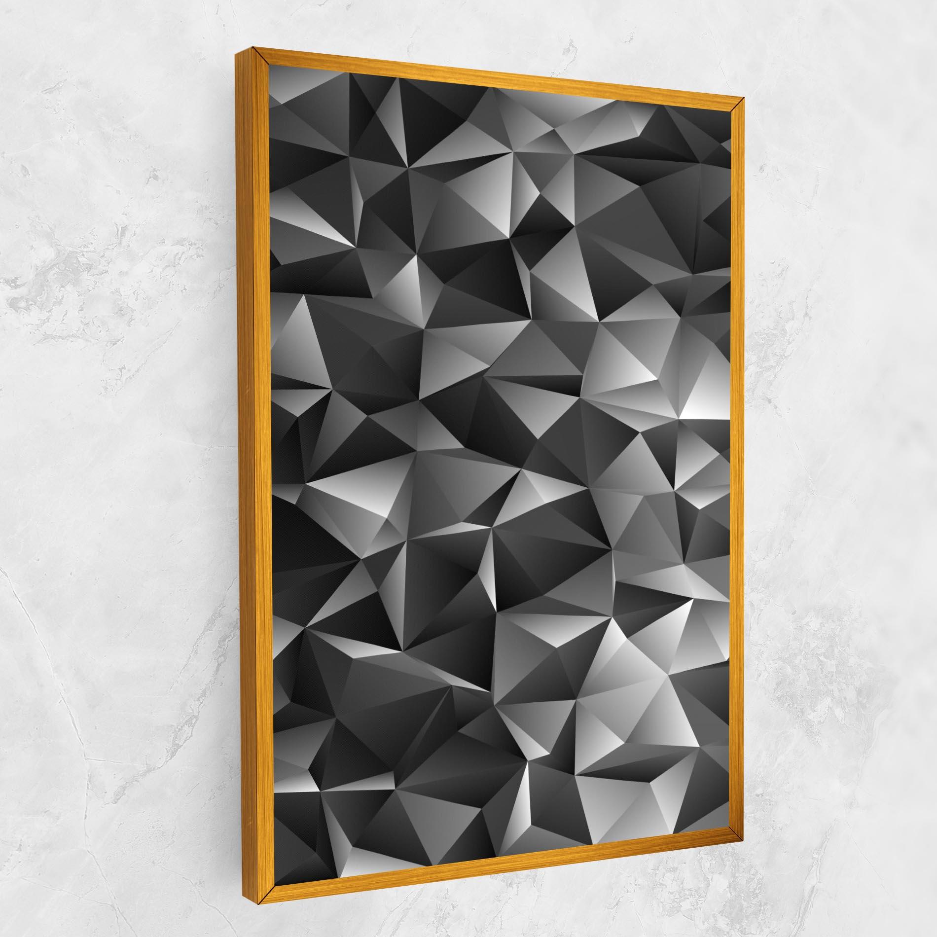 Картина на платно Black Triangle Pattern mockup 1