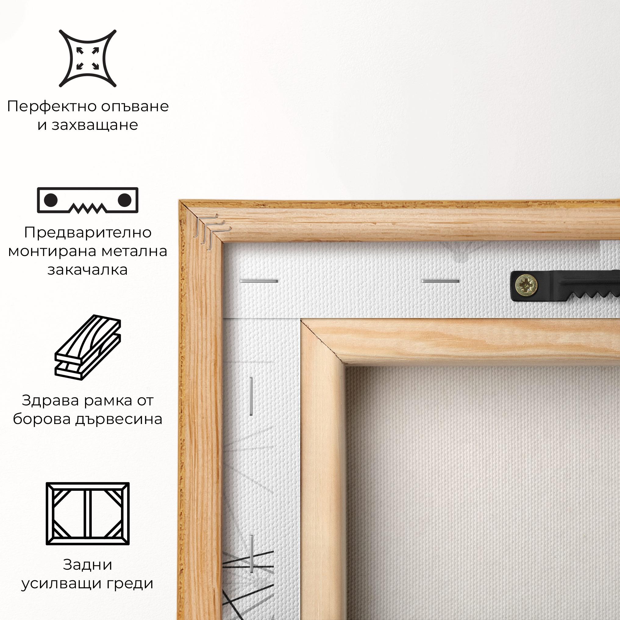 Картина на платно Black Connecting mockup 5