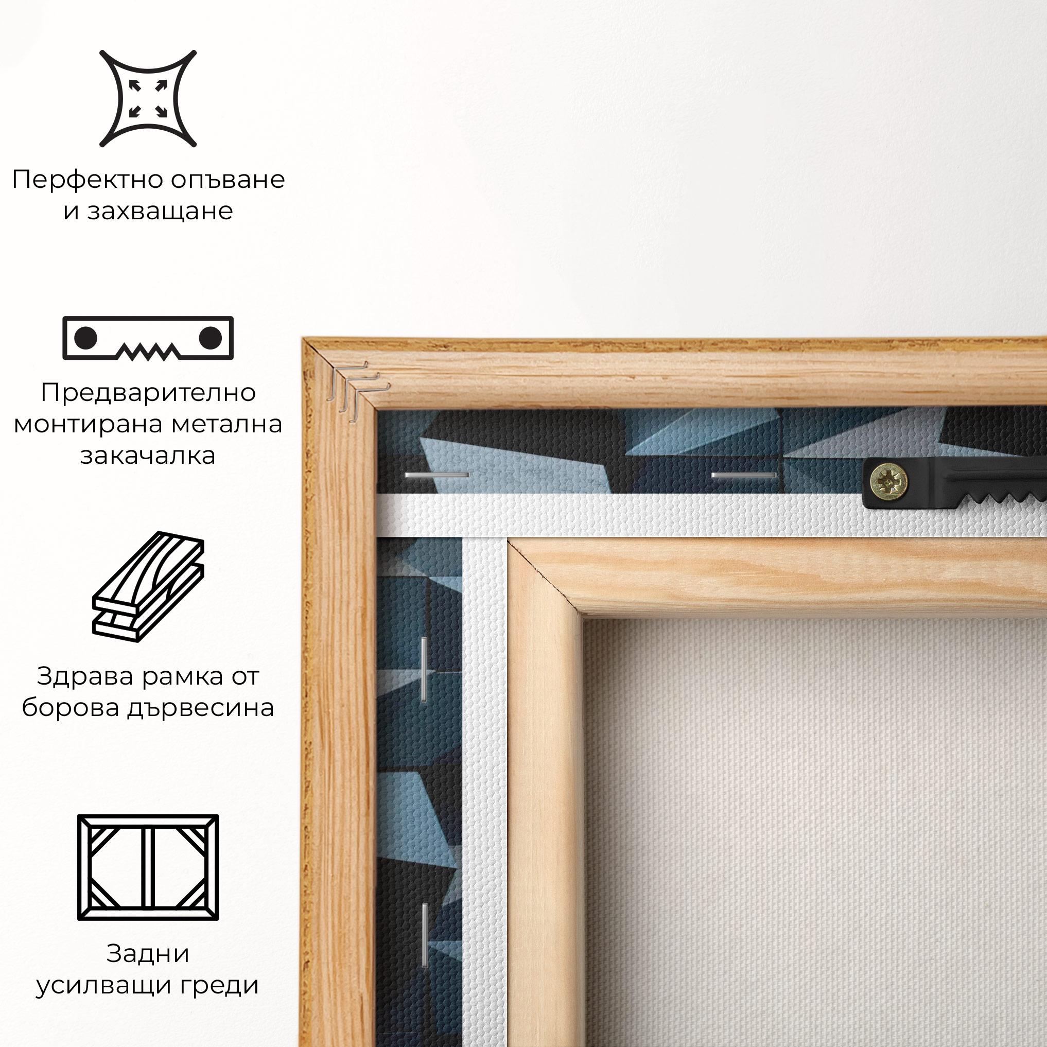 Картина на платно Dark Blue Square mockup 5