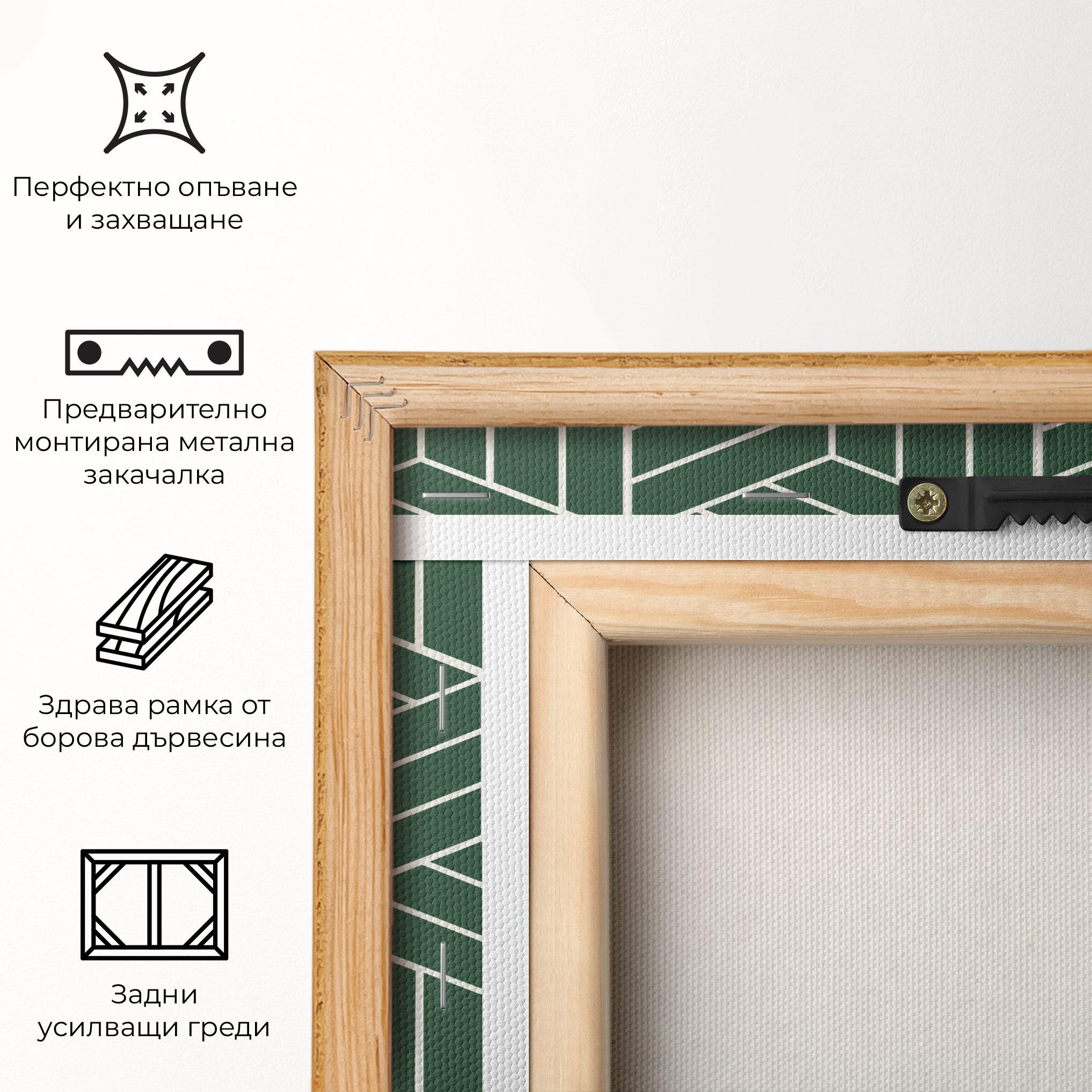 Картина на платно Green Square mockup 5