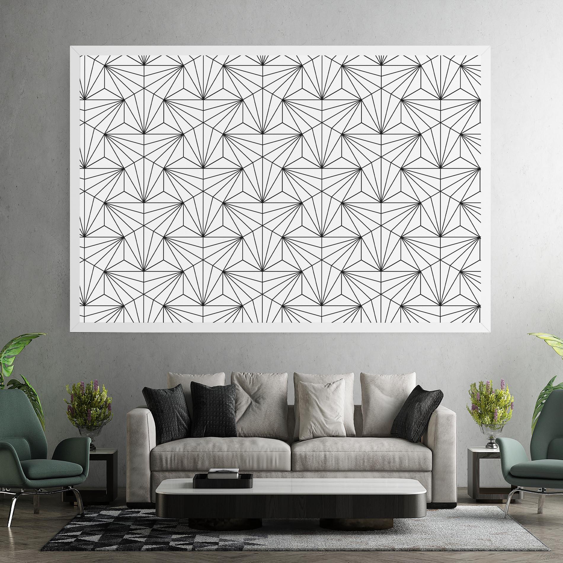 Картина на платно Black Triangle mockup 7