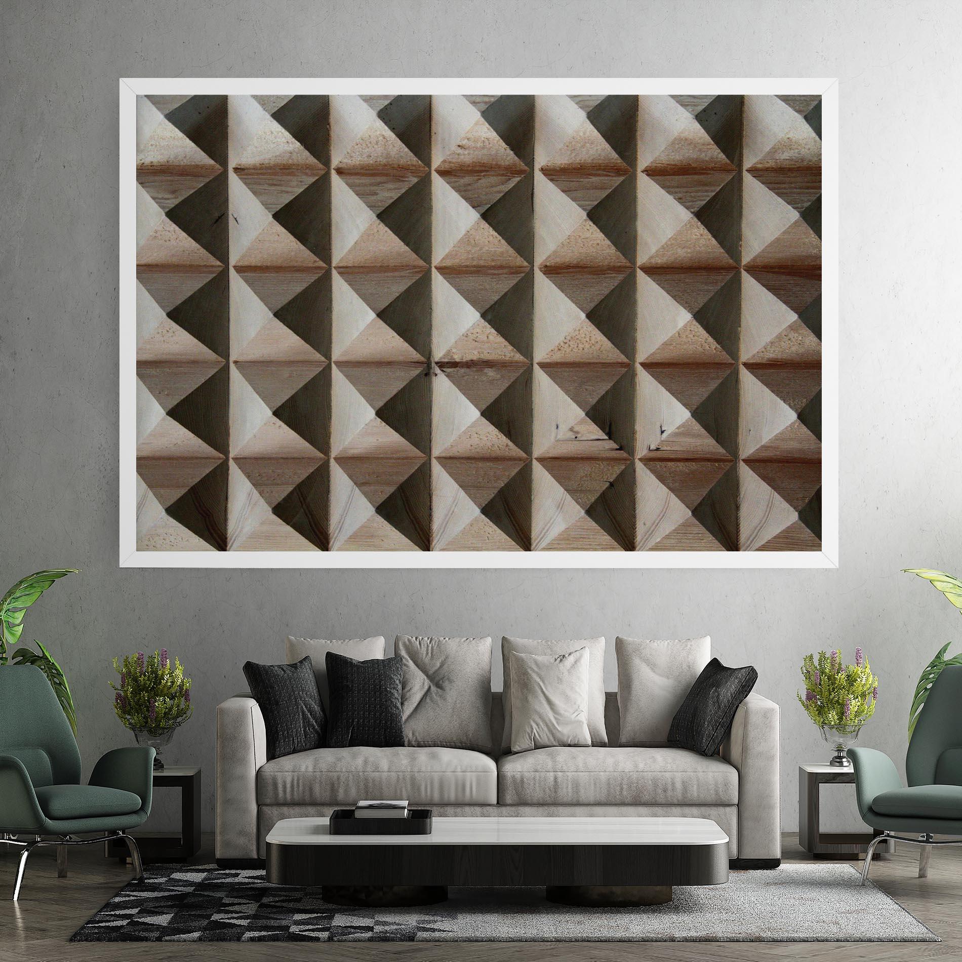 Картина на платно Cream Pyramid mockup 7