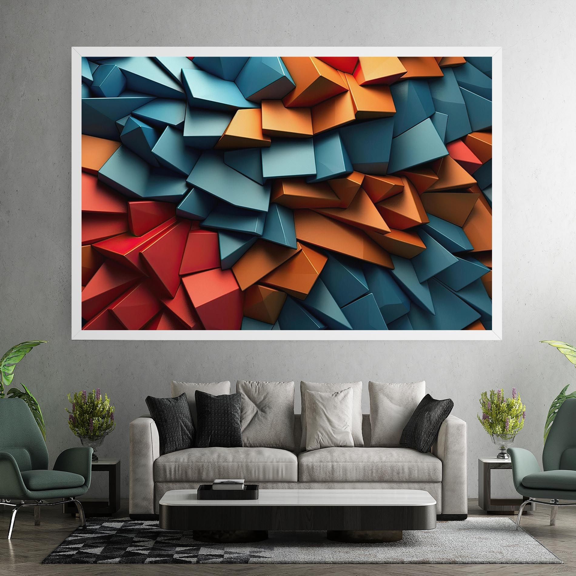 Multicolor Triangle mockup 7