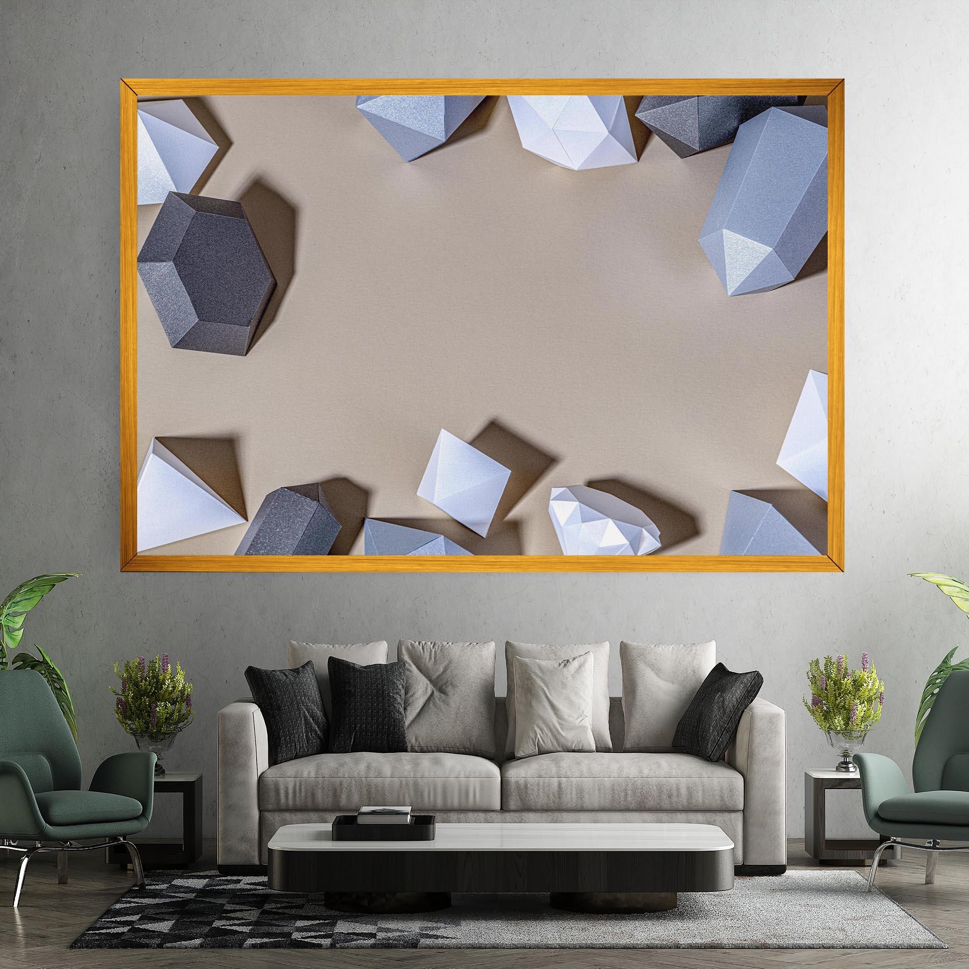 Картина на платно Geometric 3d Shapes mockup 7