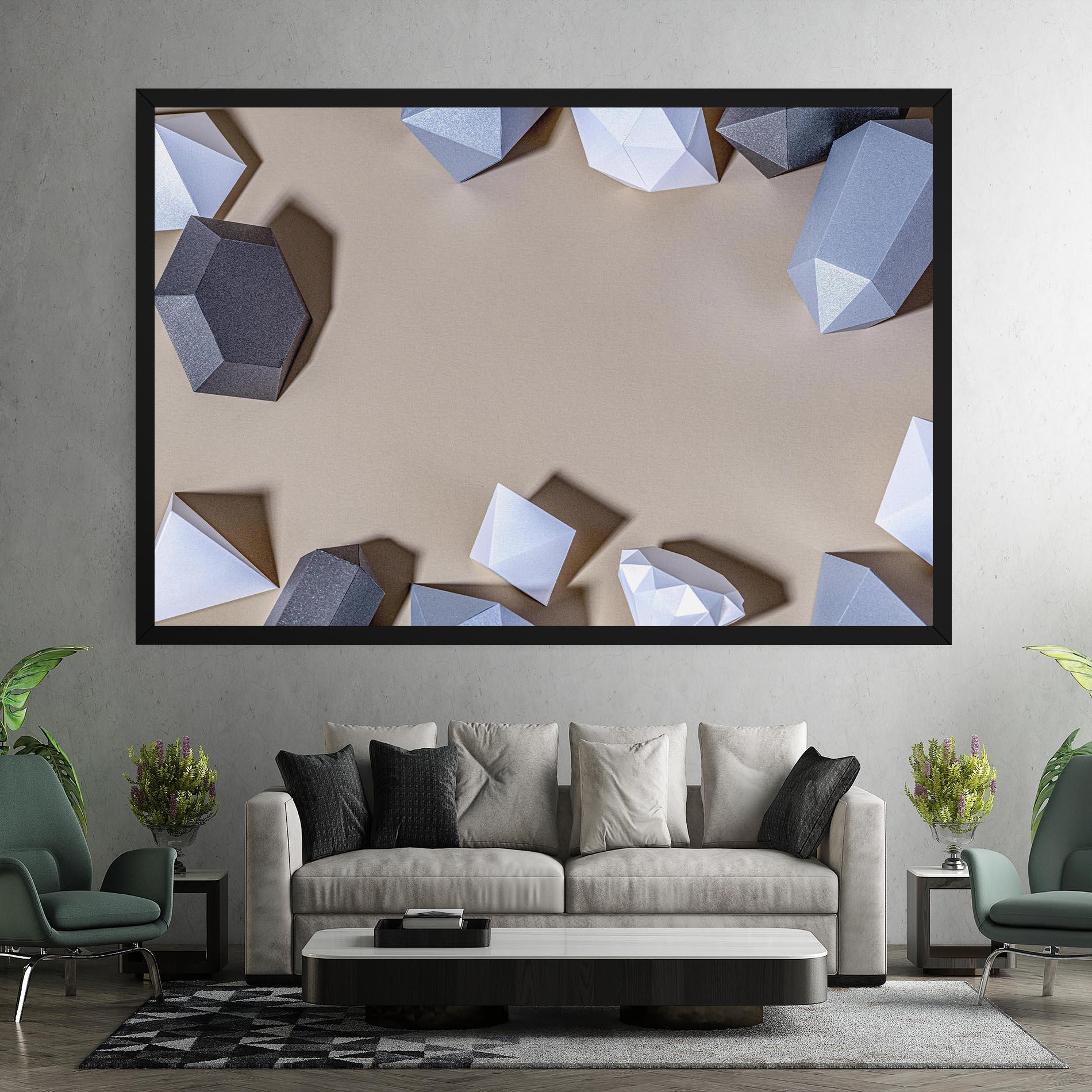 Картина на платно Geometric 3d Shapes mockup 7