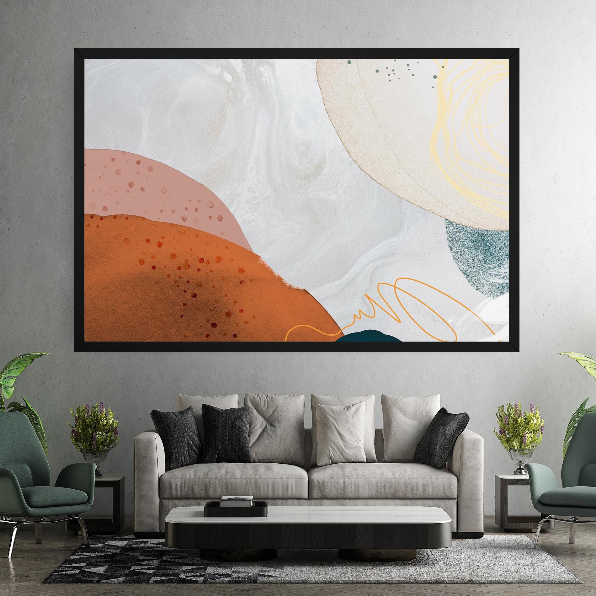 Orange Yellow Line mockup 7