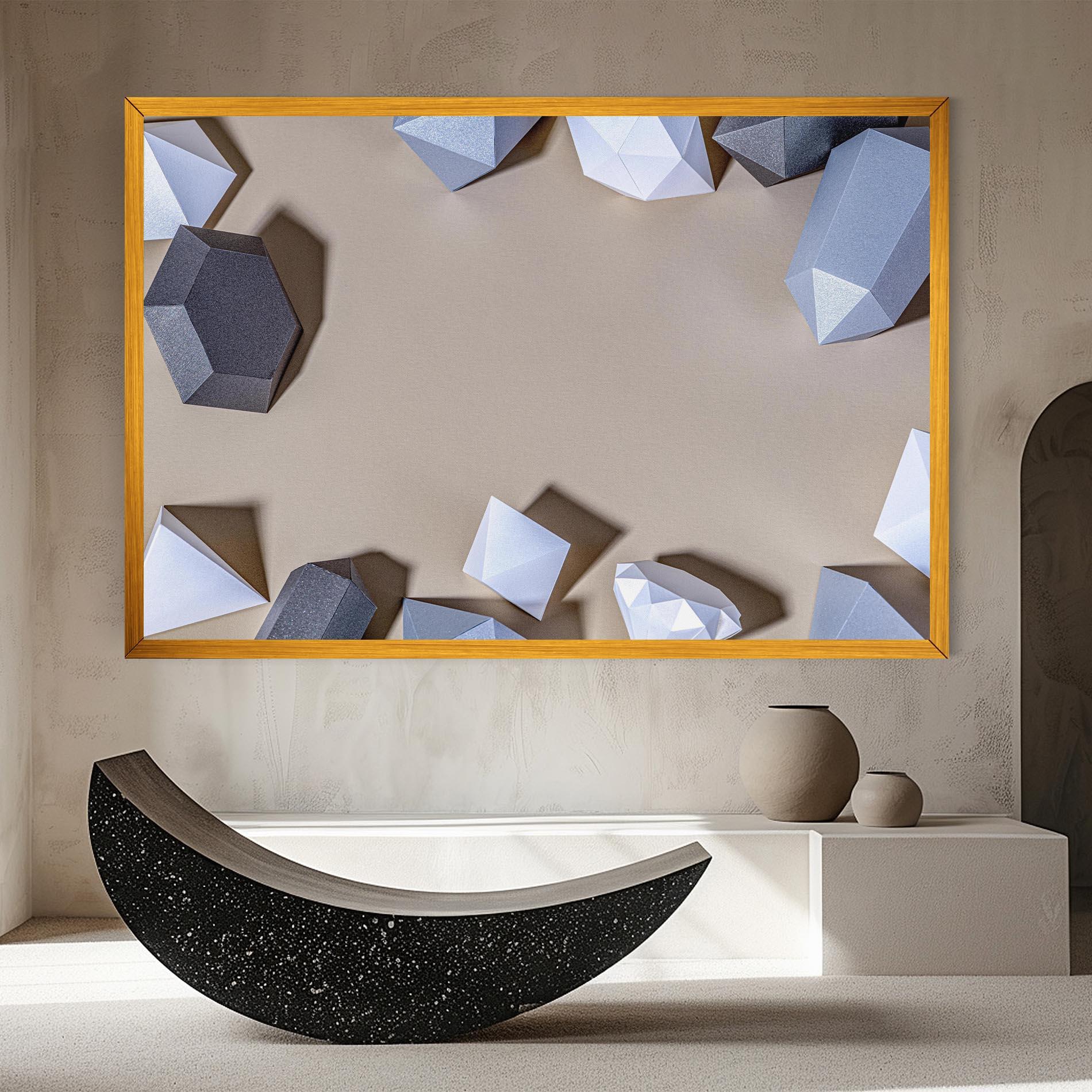 Картина на платно Geometric 3d Shapes mockup 8