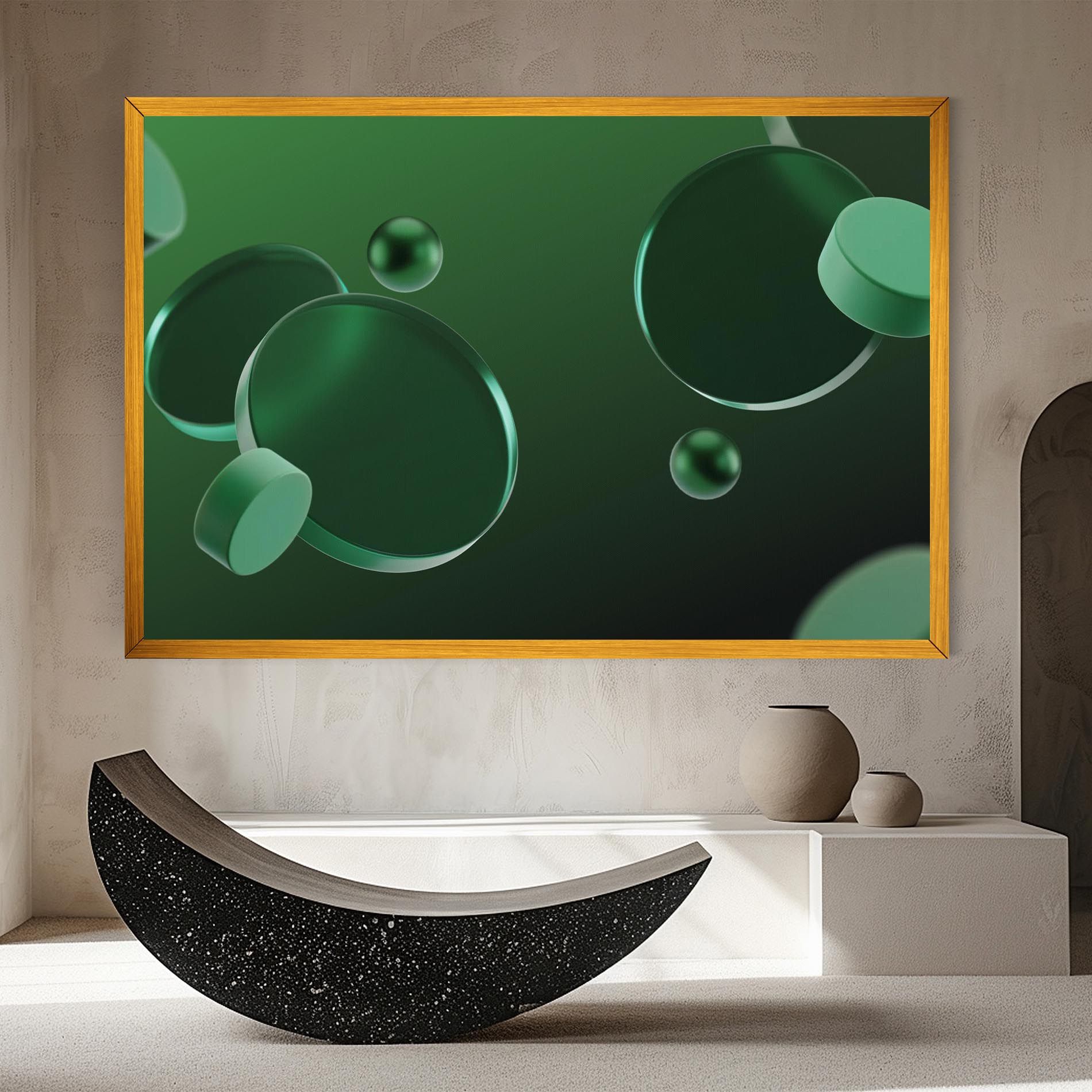 Green Circle Floating mockup 8