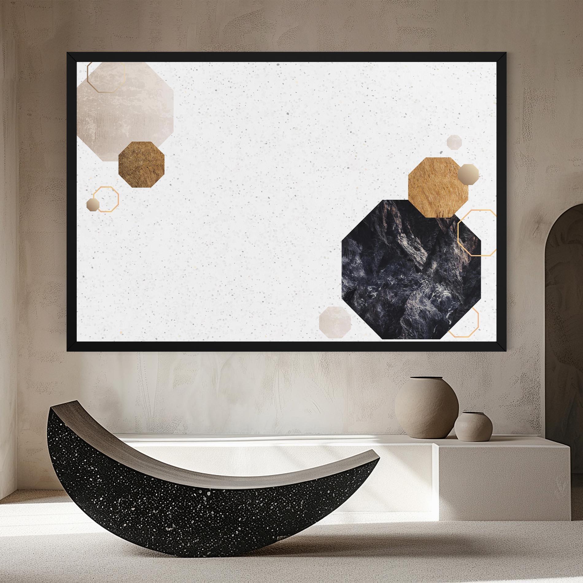 Картина на платно Big Hexagon mockup 8