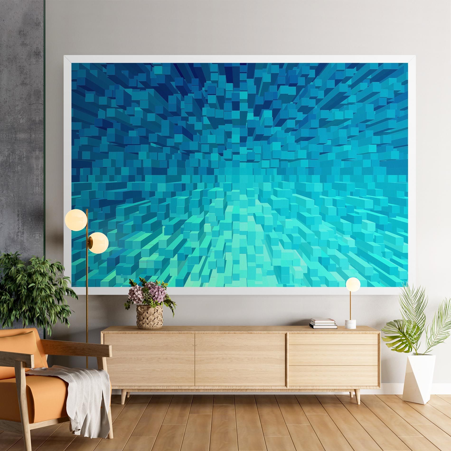 Blue Square Mix mockup 9