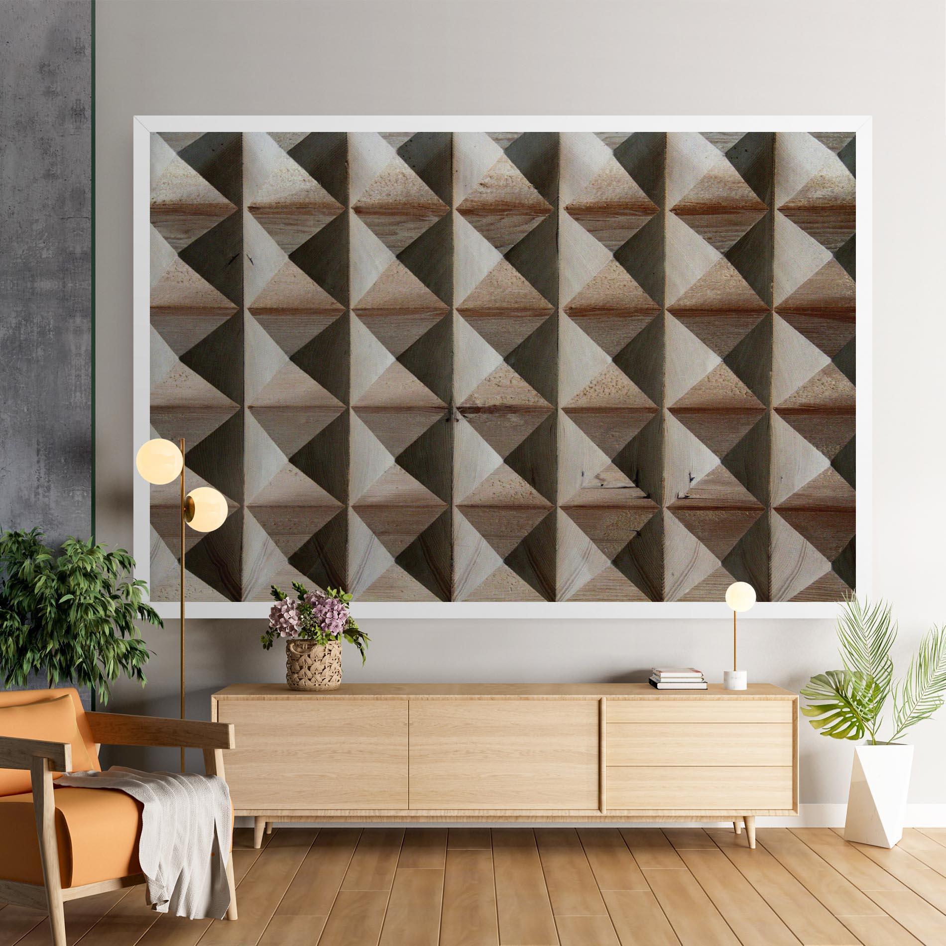 Картина на платно Cream Pyramid mockup 9