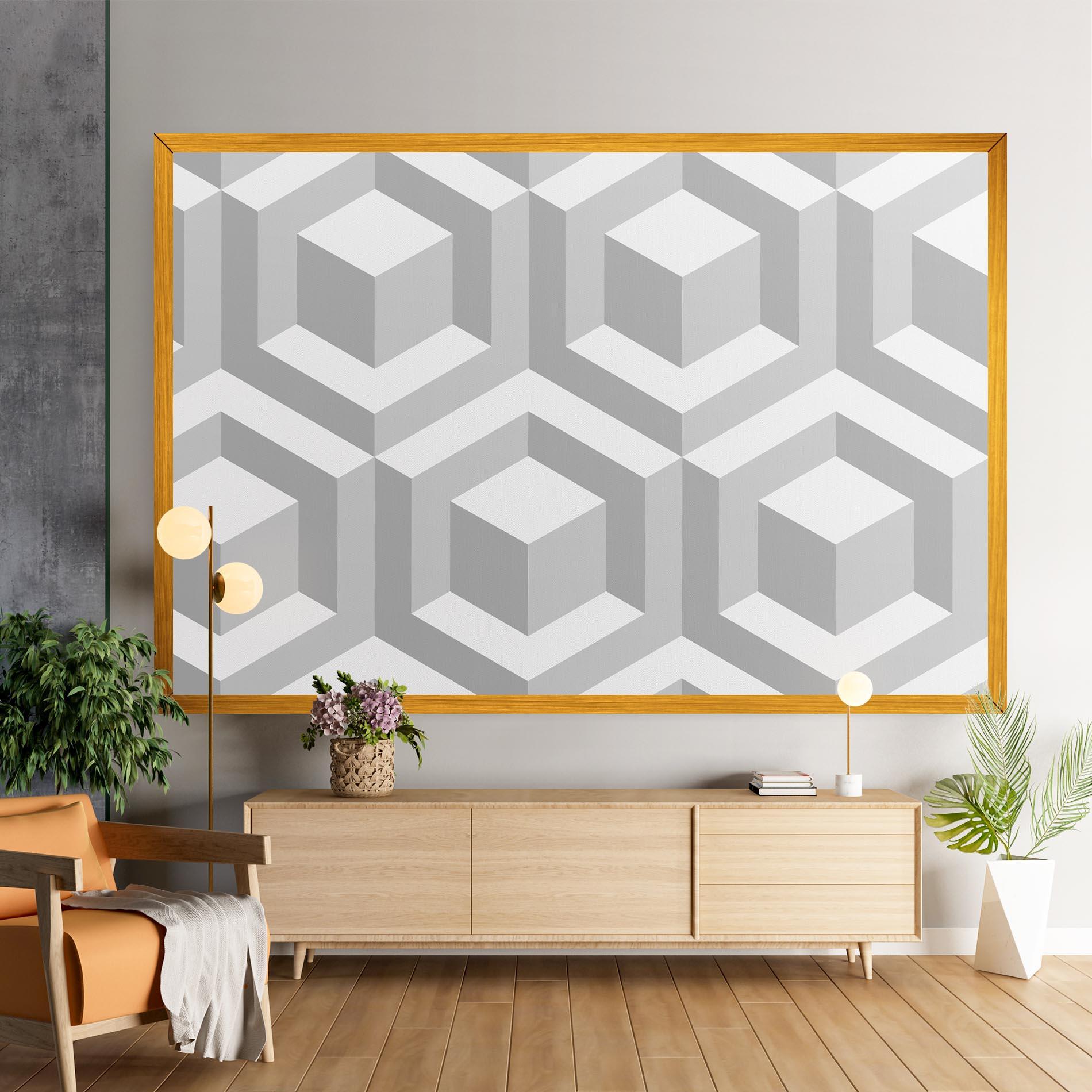 Картина на платно 3d Square mockup 9