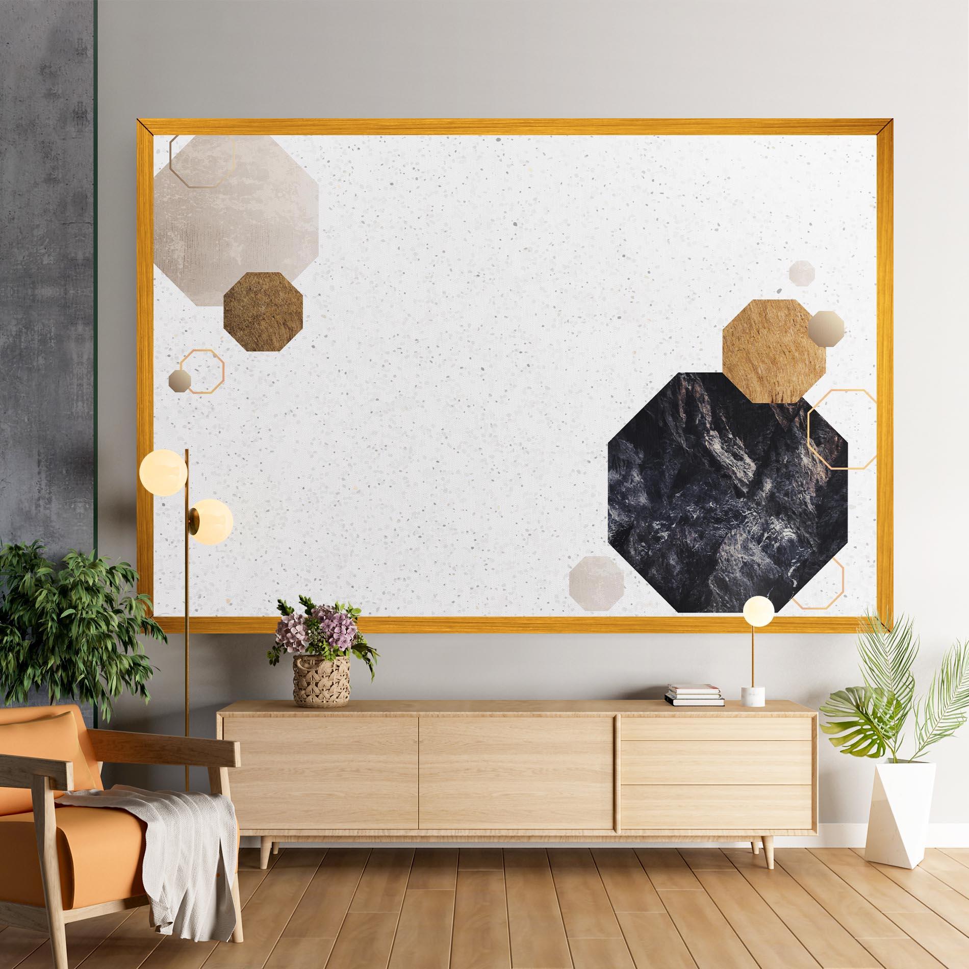 Картина на платно Big Hexagon mockup 9