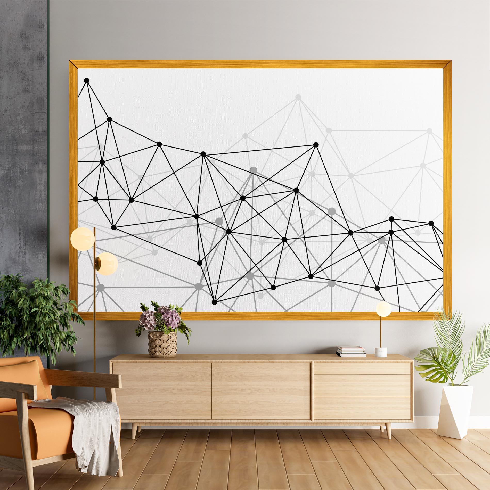 Картина на платно Black Connecting mockup 9