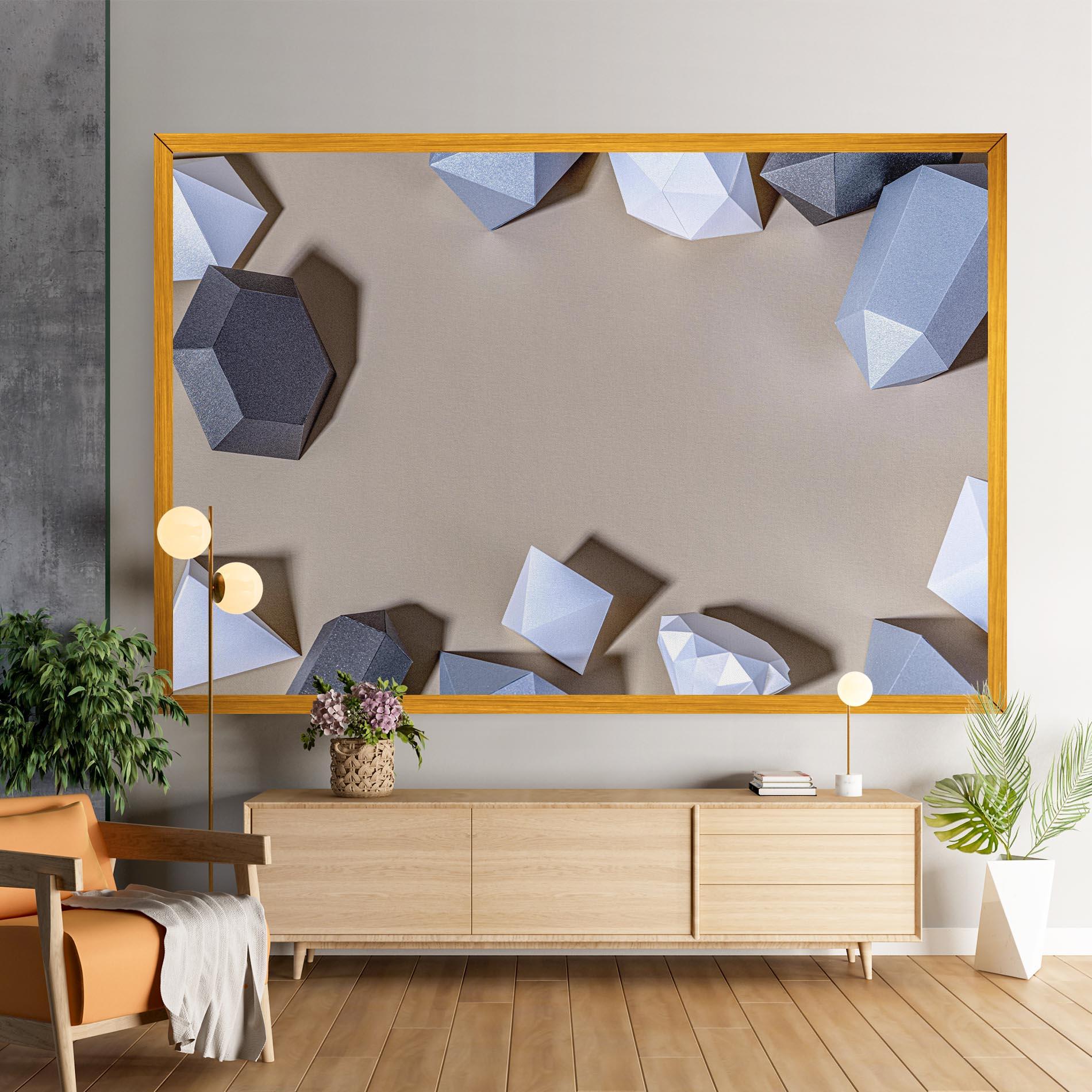 Картина на платно Geometric 3d Shapes mockup 9