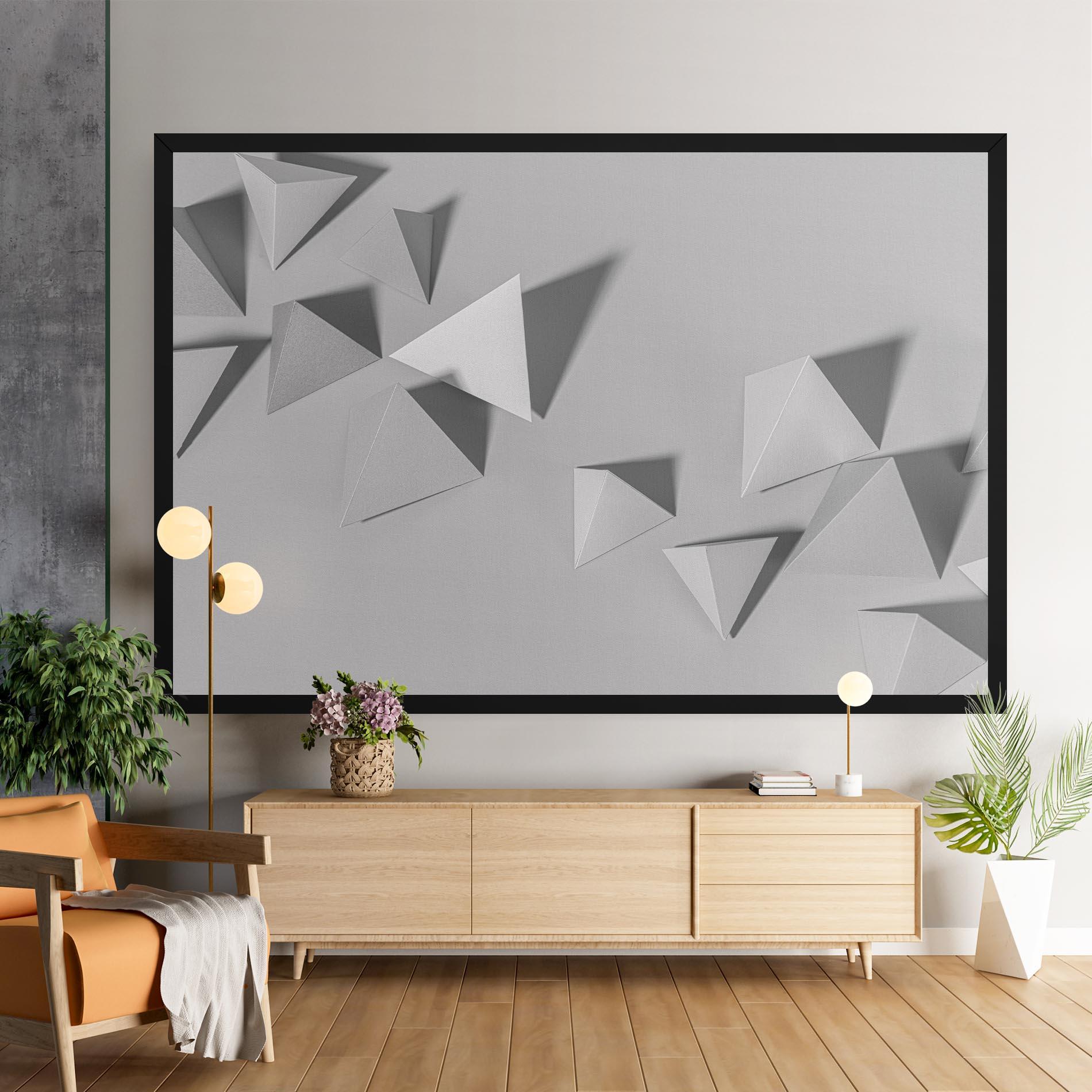 Картина на платно 3d White Triangle mockup 9