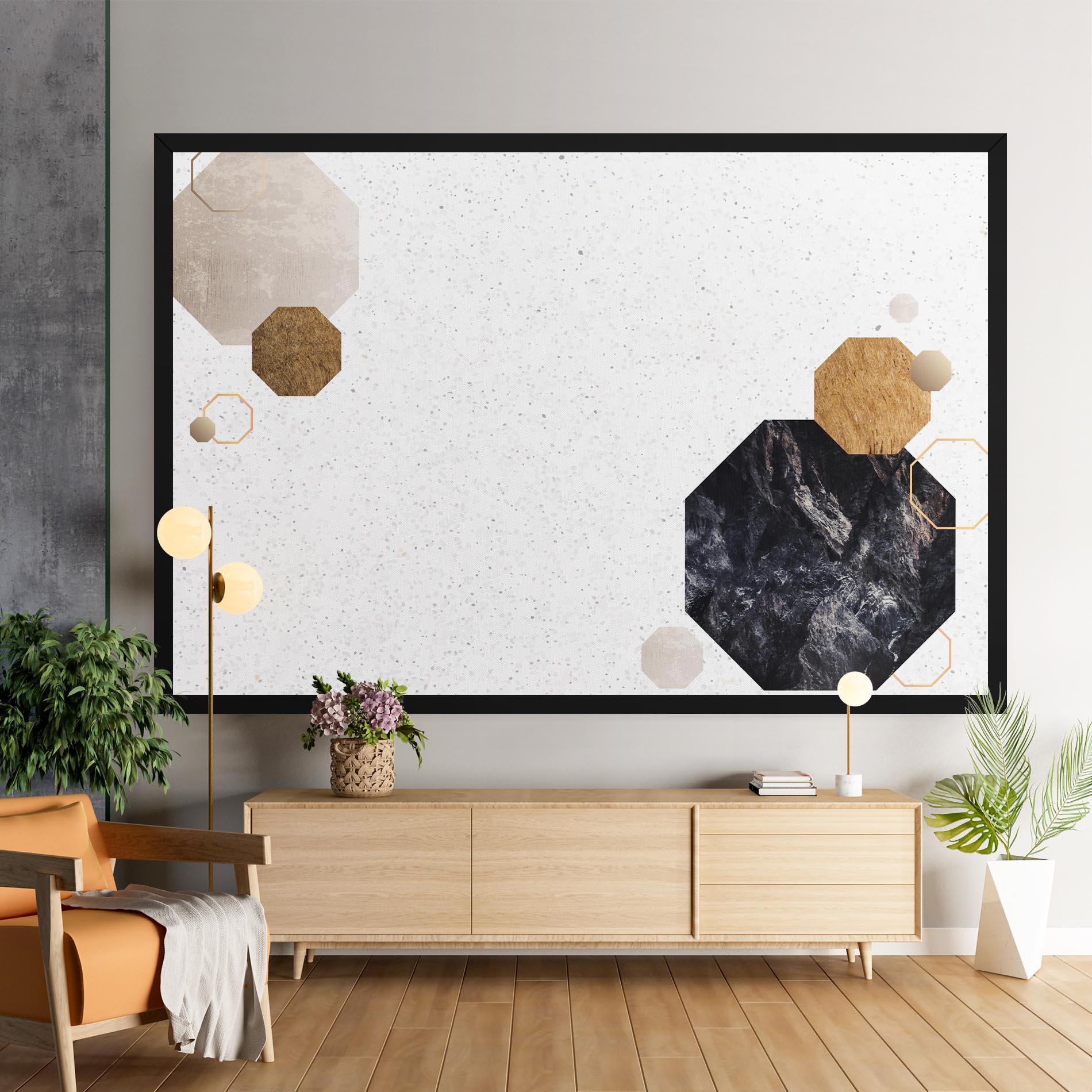 Картина на платно Big Hexagon mockup 9