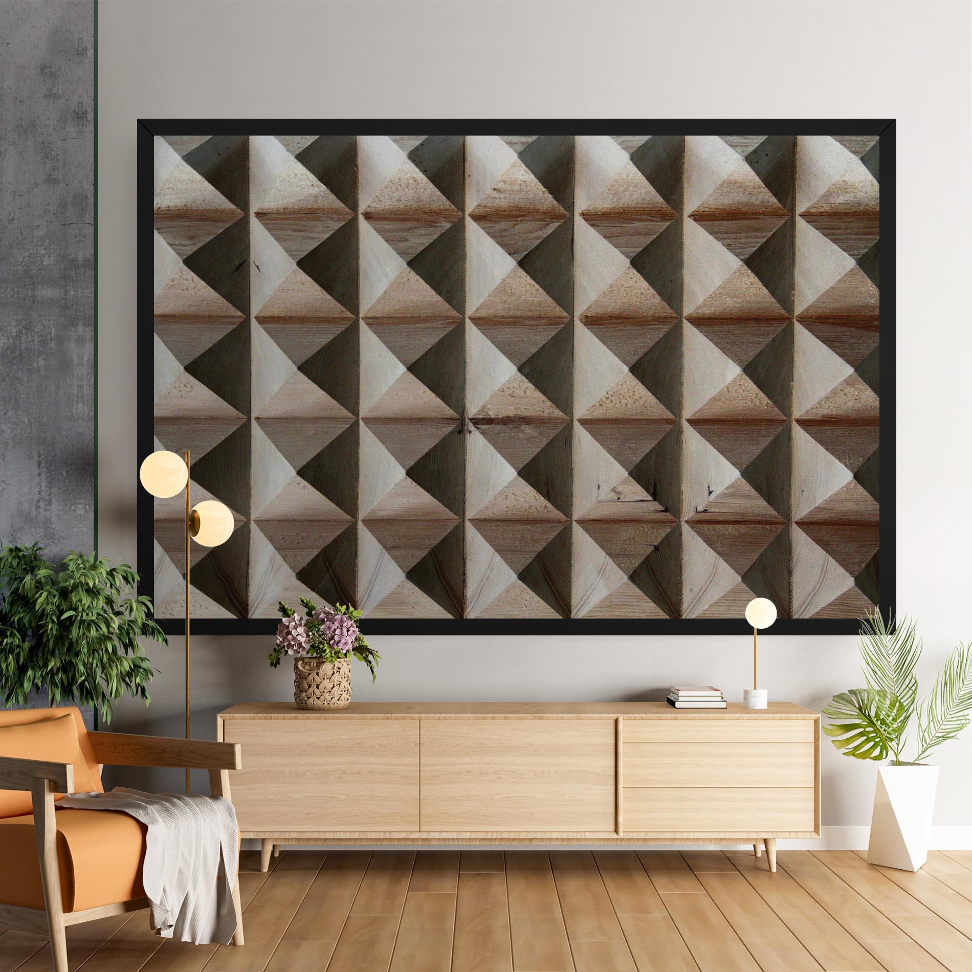 Картина на платно Cream Pyramid mockup 9