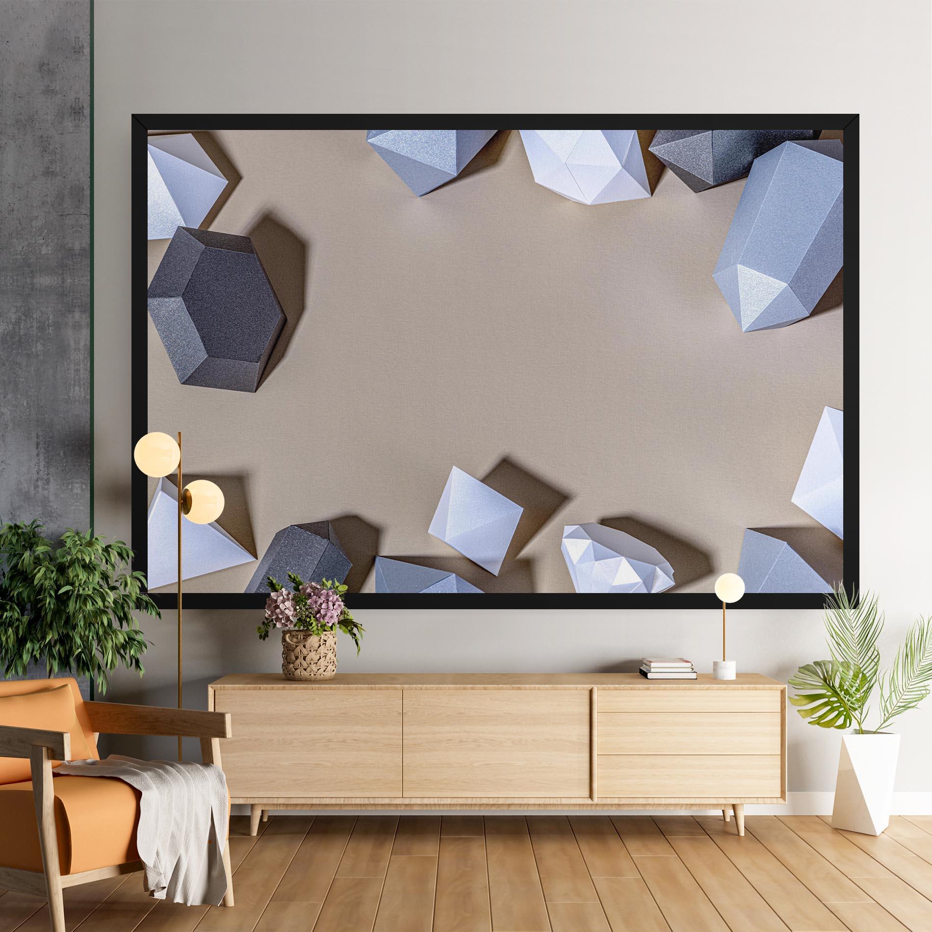 Картина на платно Geometric 3d Shapes mockup 9