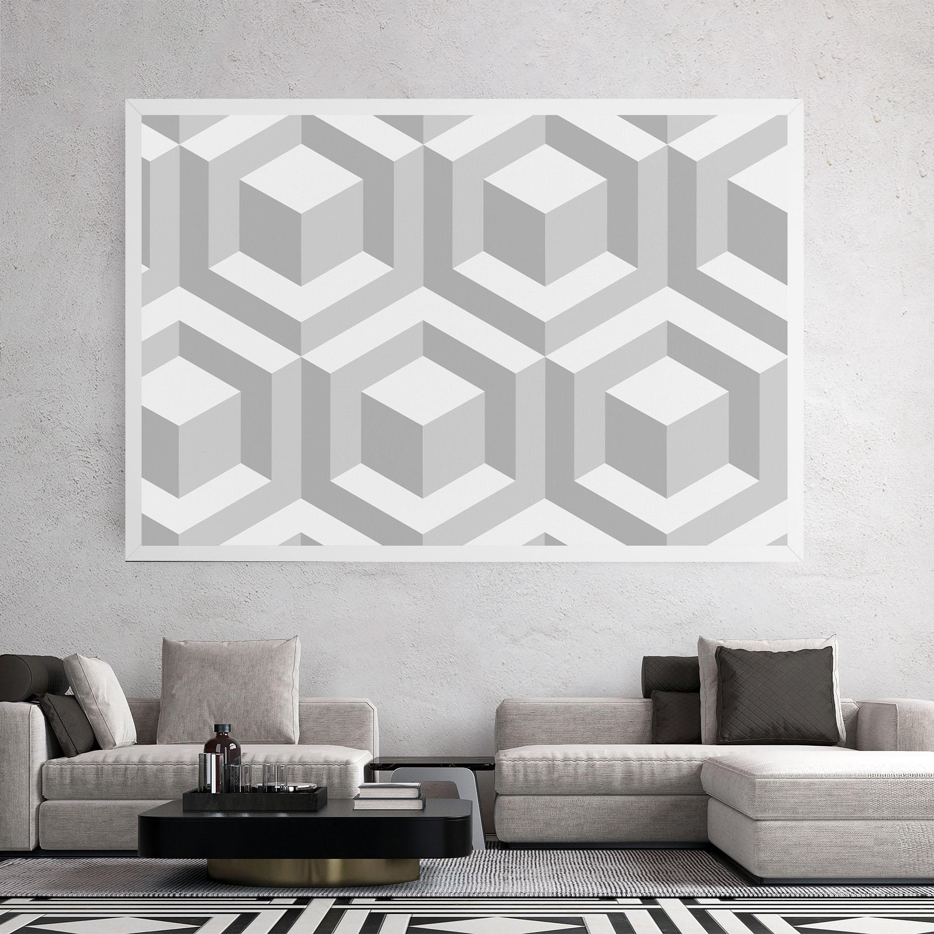 Картина на платно 3d Square mockup 2