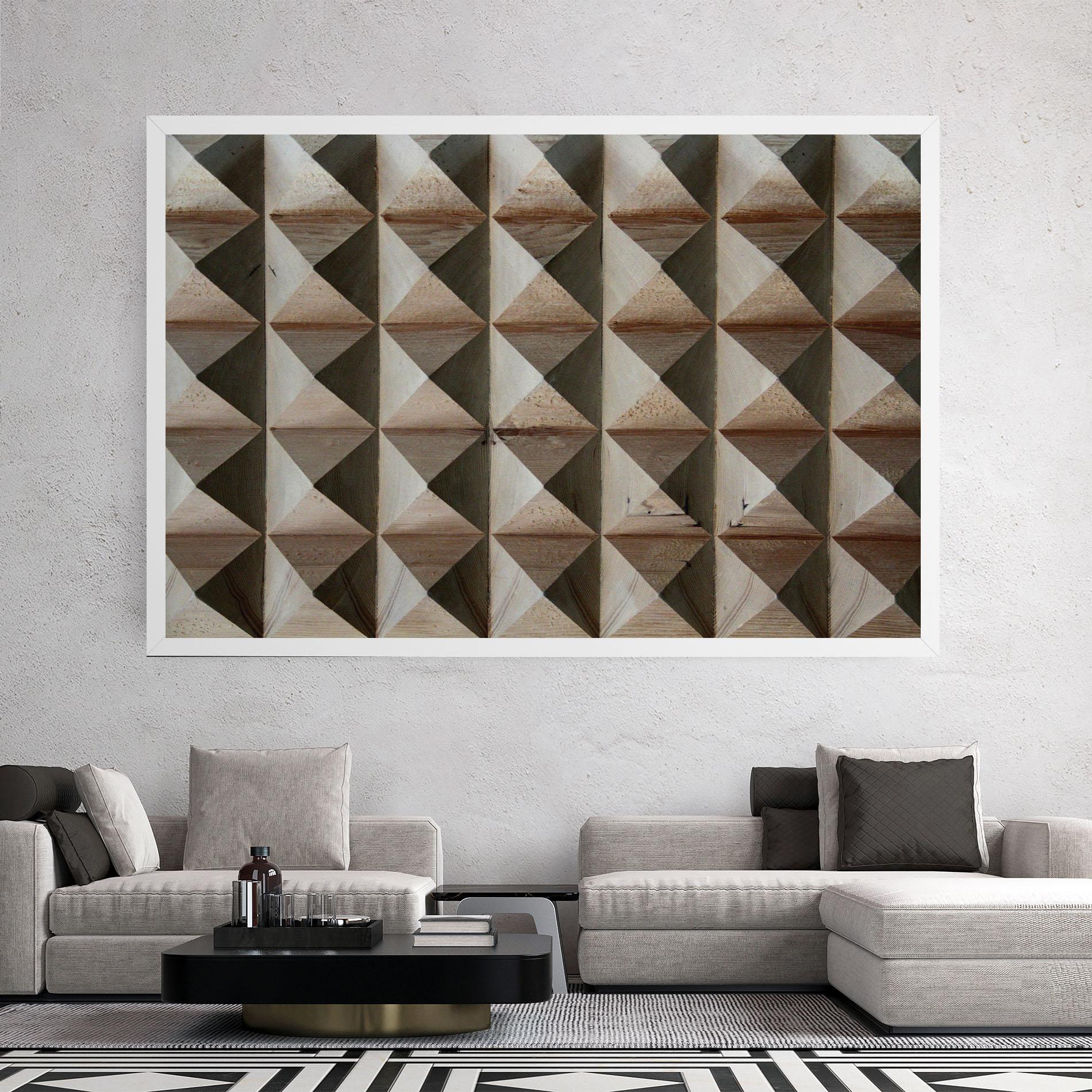 Картина на платно Cream Pyramid mockup 2