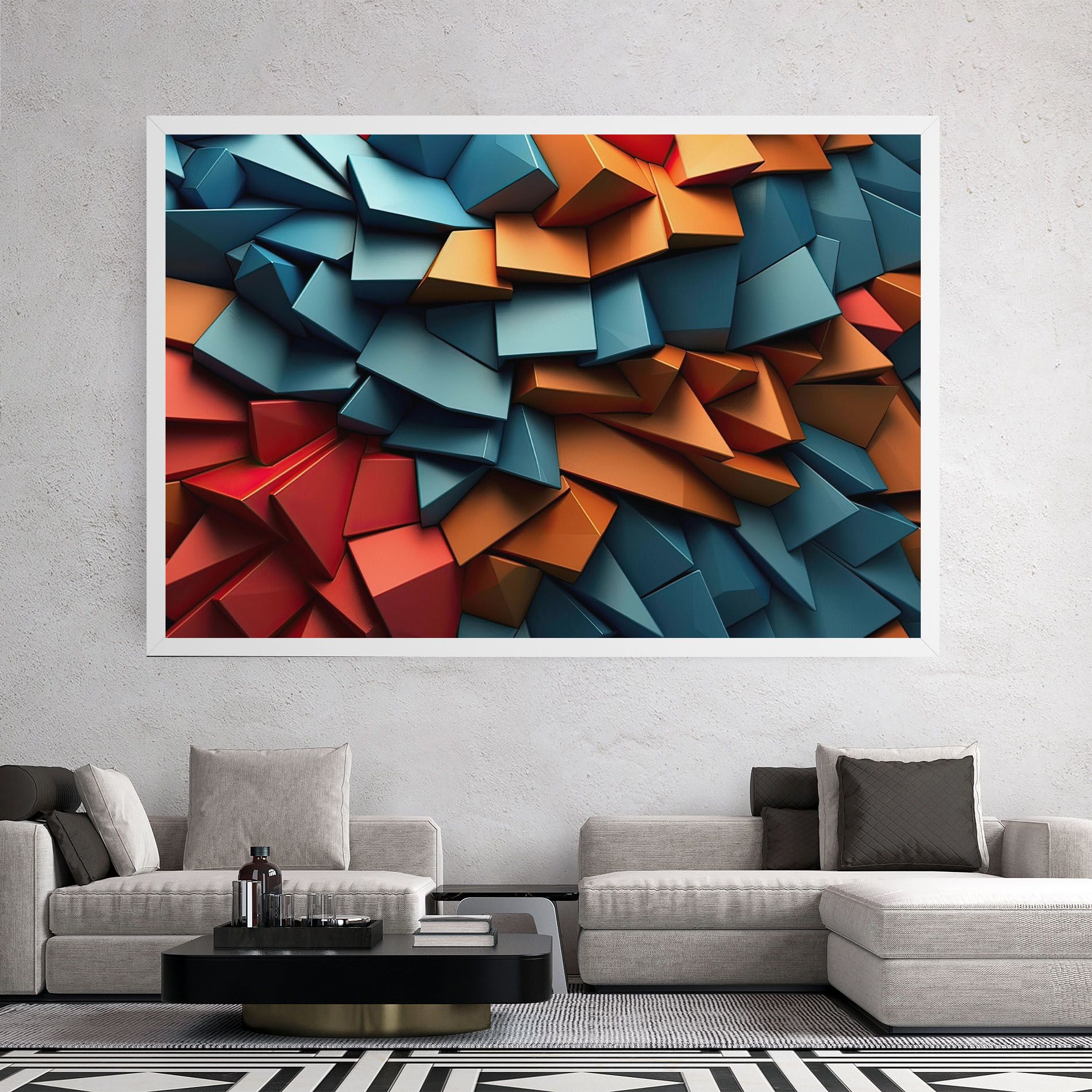 Multicolor Triangle mockup 2