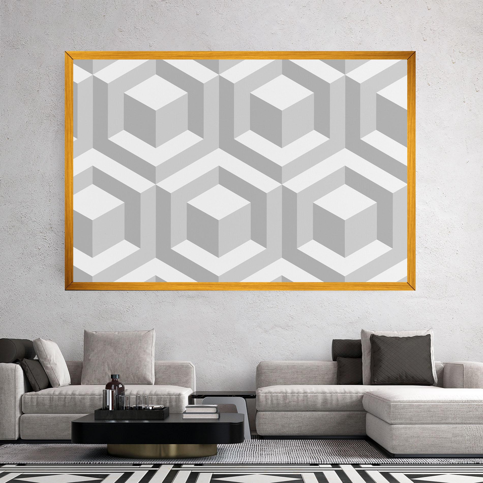 Картина на платно 3d Square mockup 2