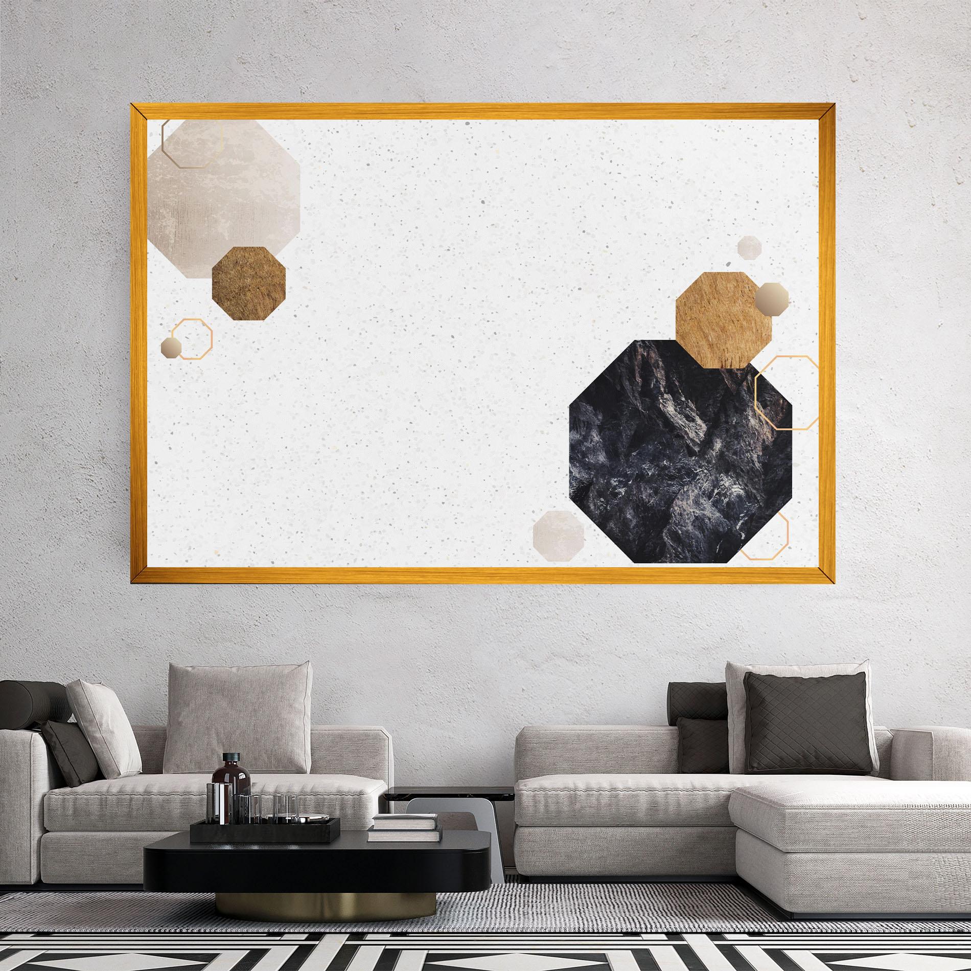 Картина на платно Big Hexagon mockup 2