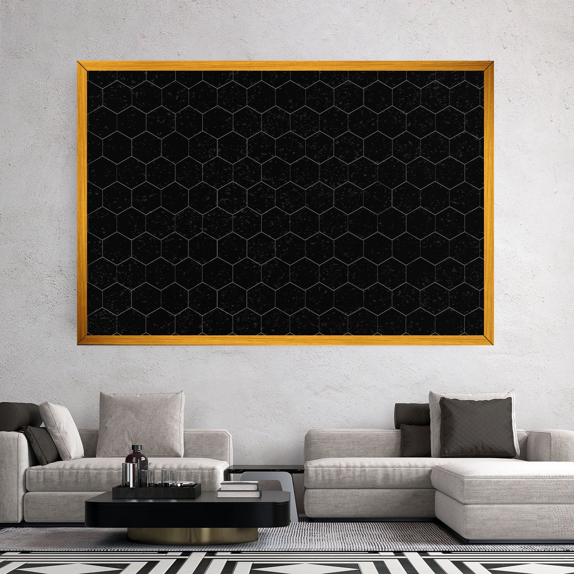 Black Hexagon mockup 2