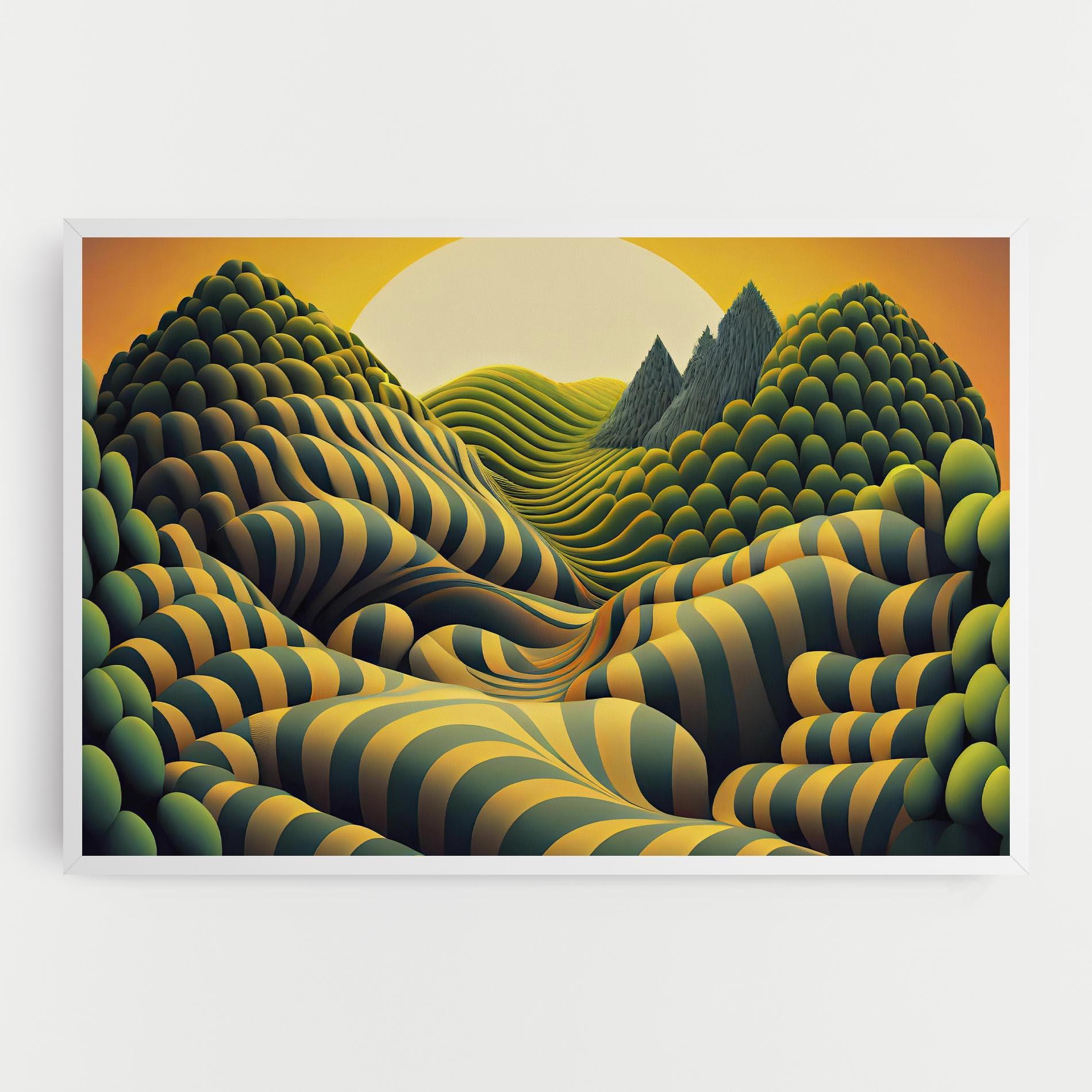 Картина на платно Green Yellow View mockup 0