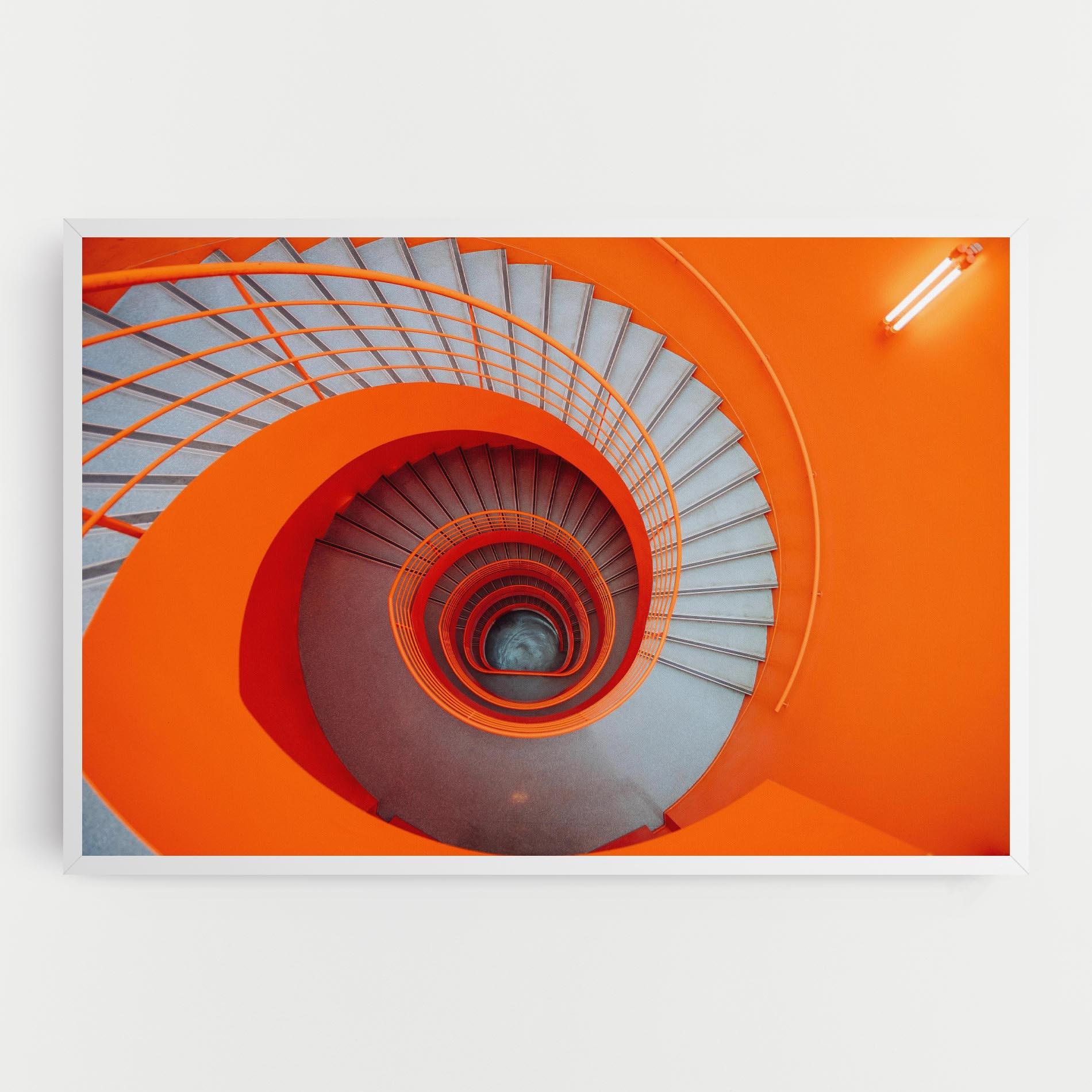 Картина на платно Grey Orange Stairs mockup 0