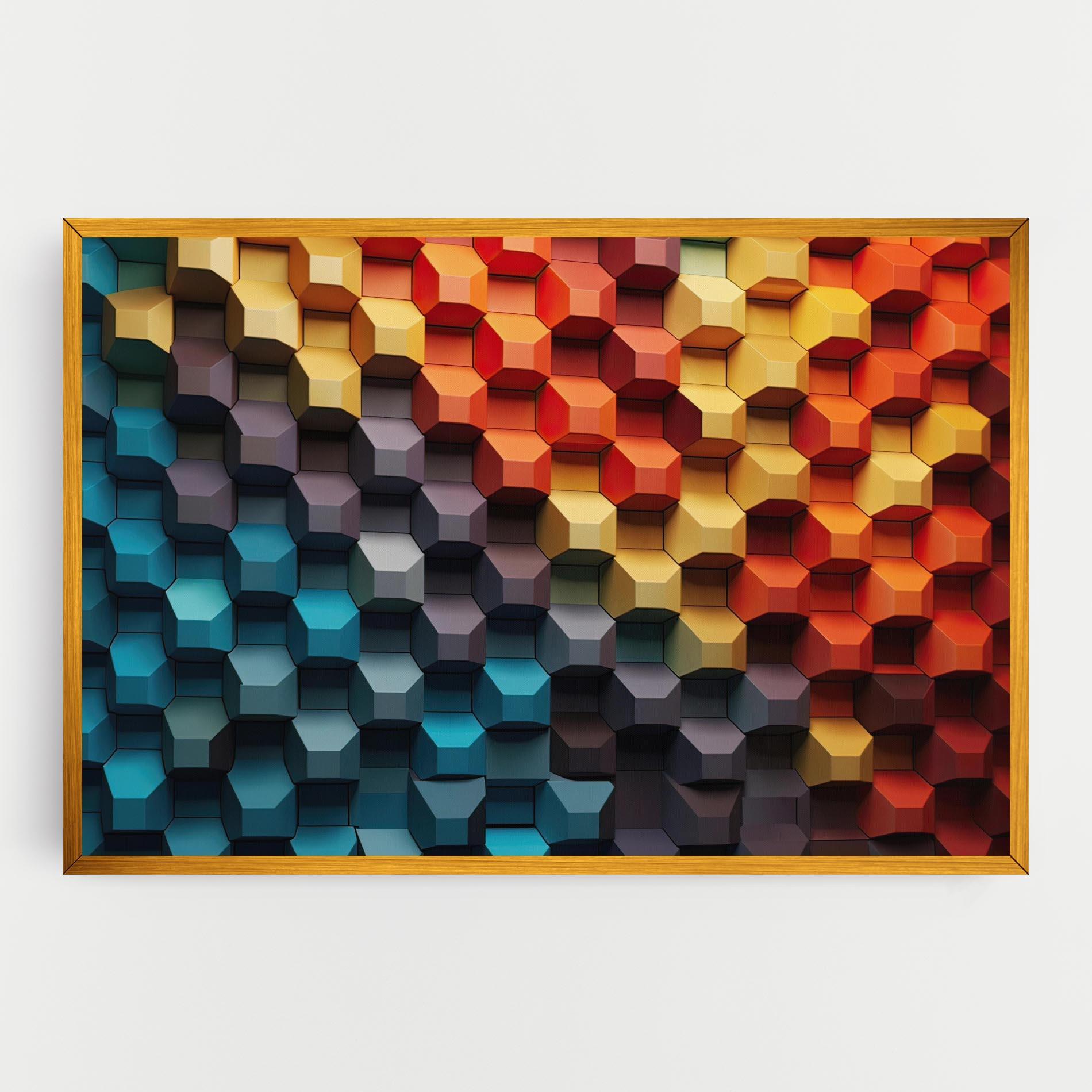 Картина на платно 3d Sqare Mix mockup 0