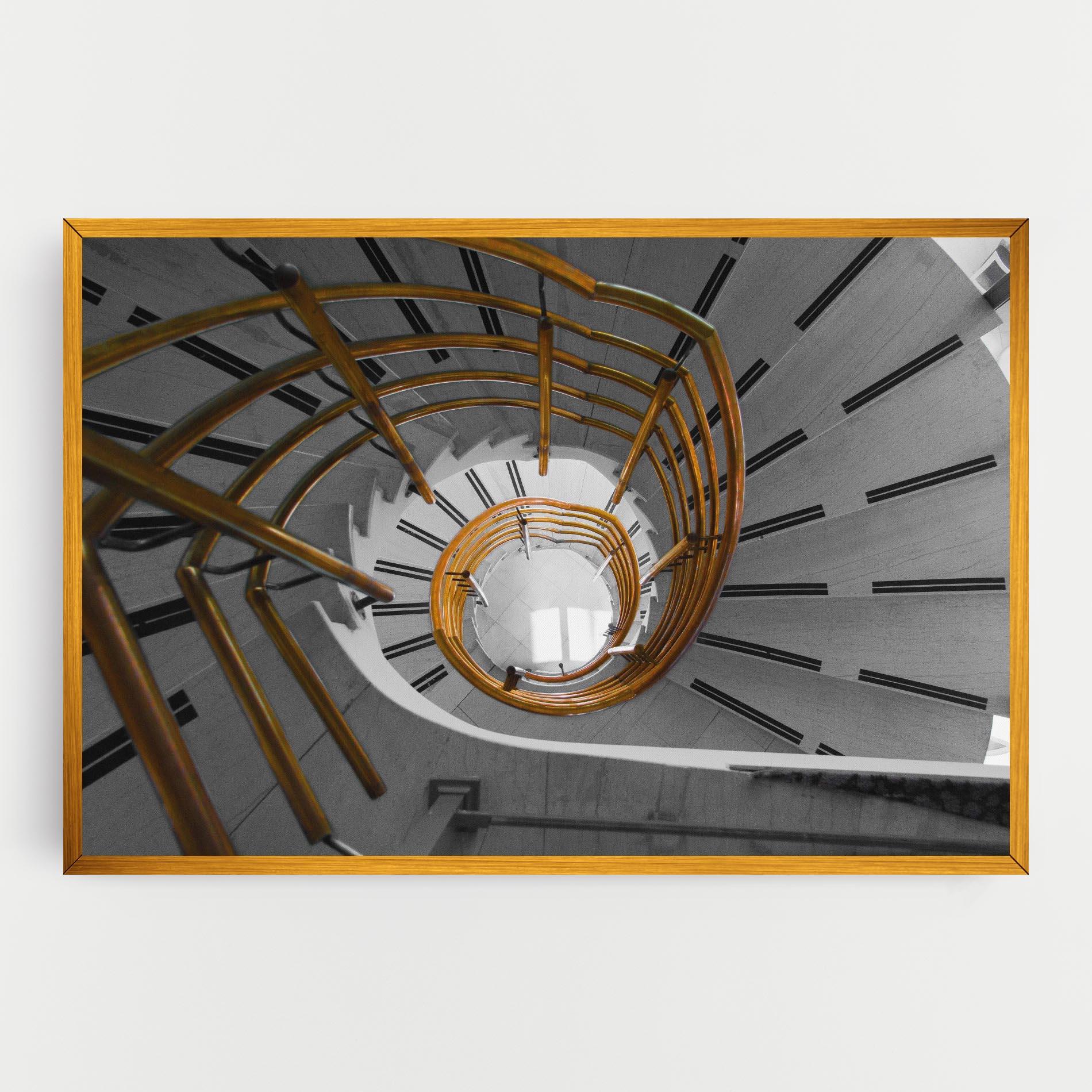 Картина на платно Gold Bar Stairs mockup 0