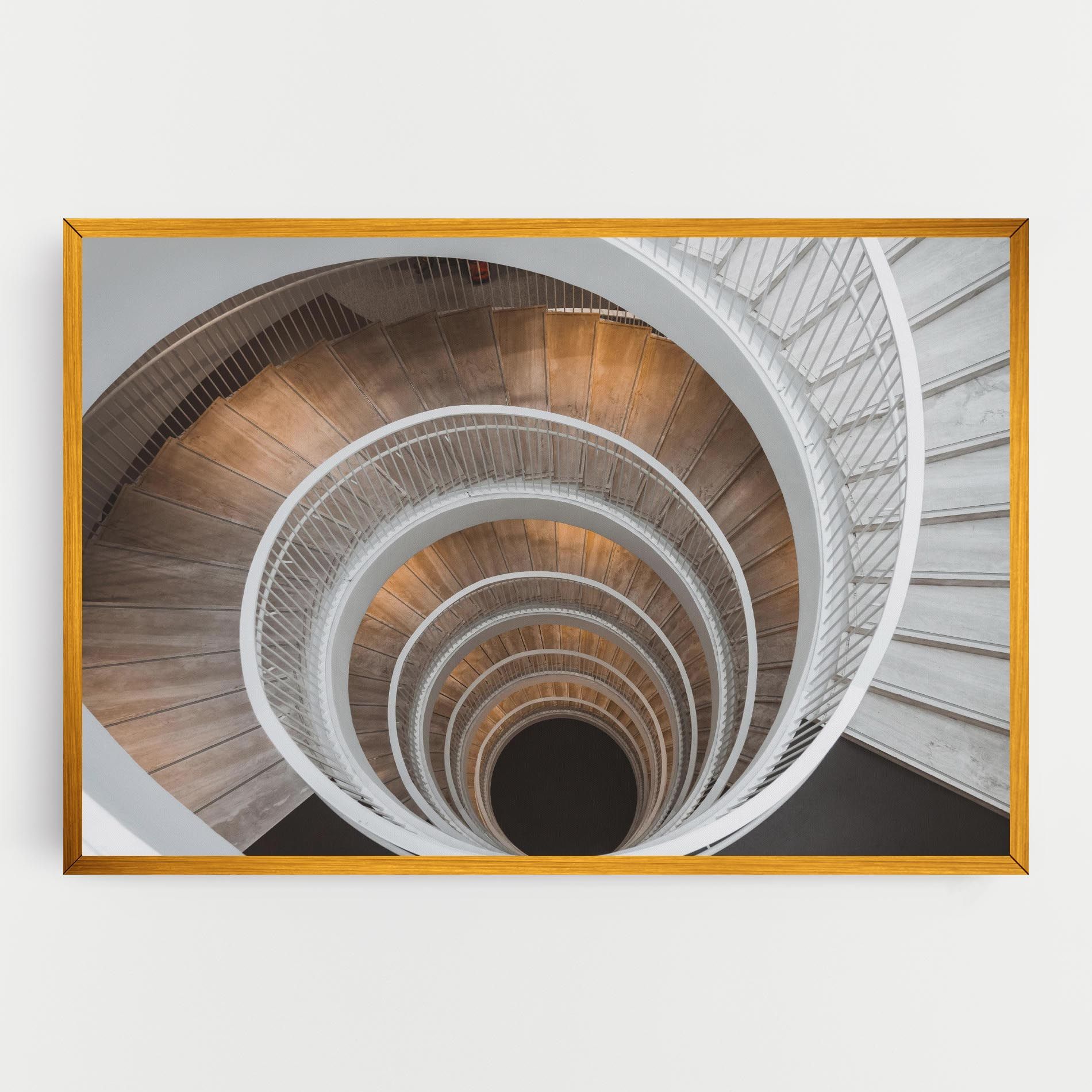 White Spiral Stairs mockup 0