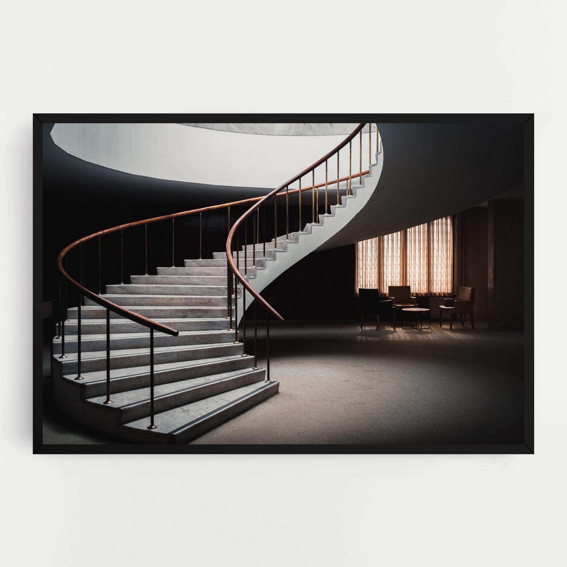 Картина на платно Dark Room Stairs mockup 0