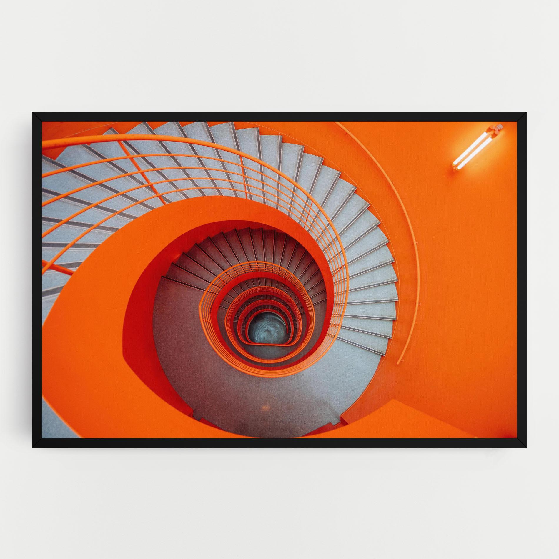 Картина на платно Grey Orange Stairs mockup 0