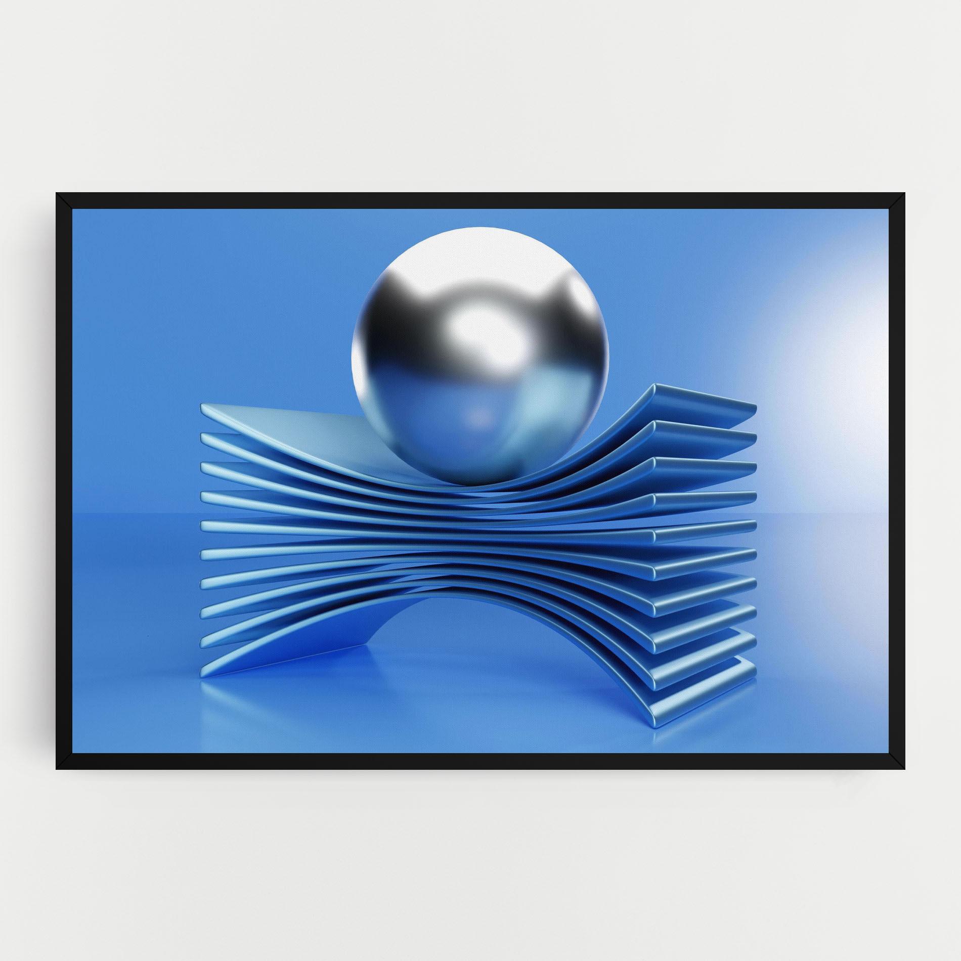 Картина на платно Silver Ball mockup 0