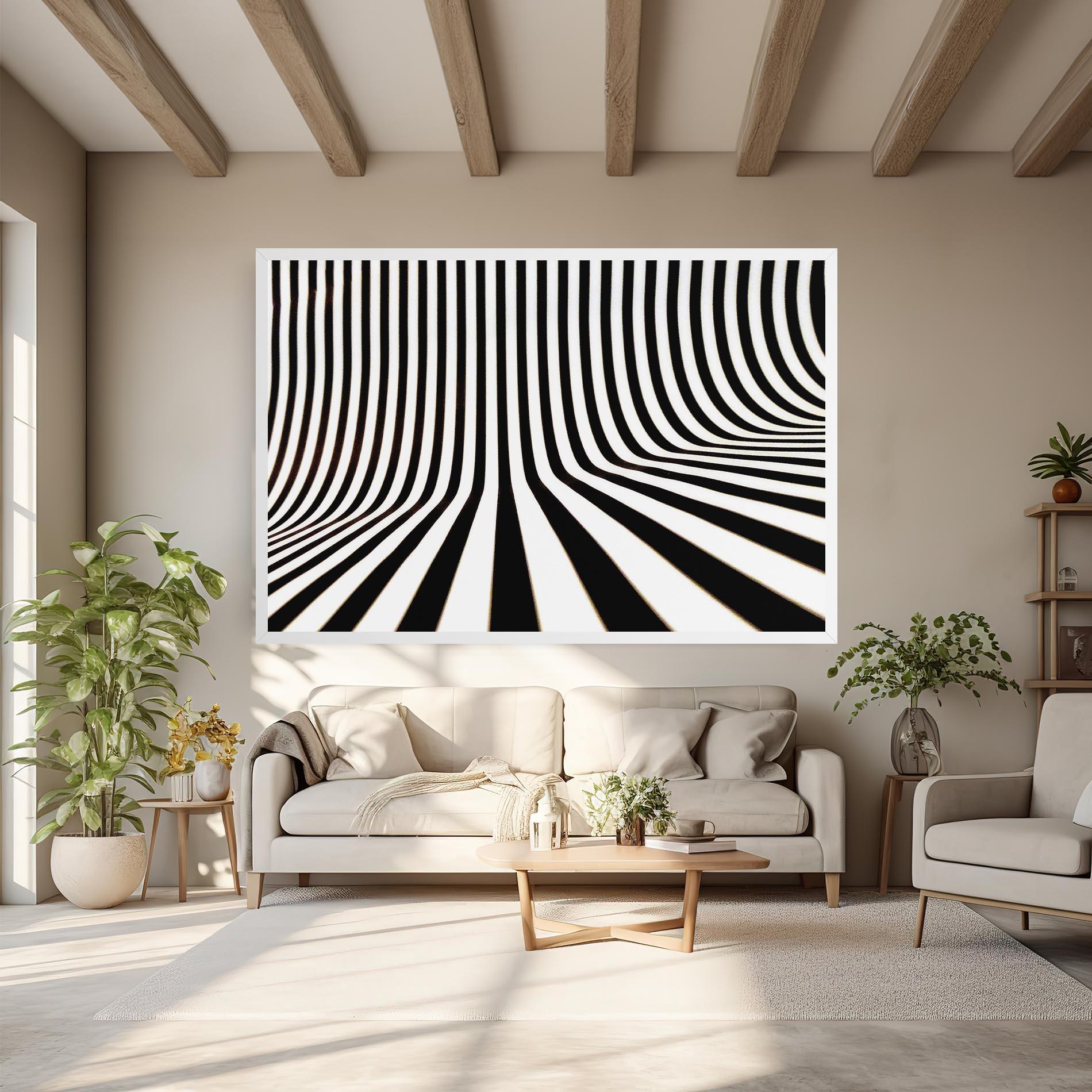 Картина на платно Black And White Illusion mockup 6