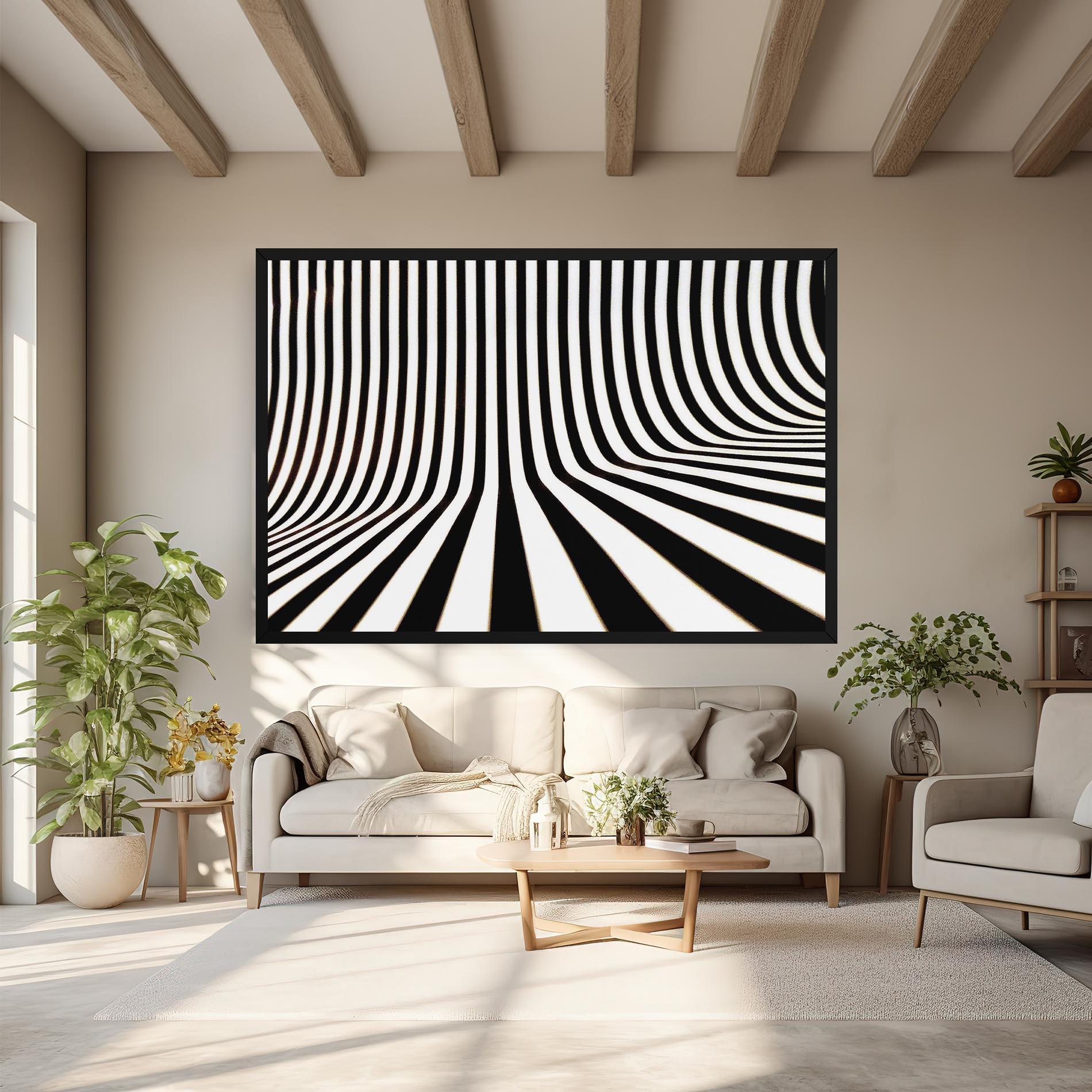Картина на платно Black And White Illusion mockup 6